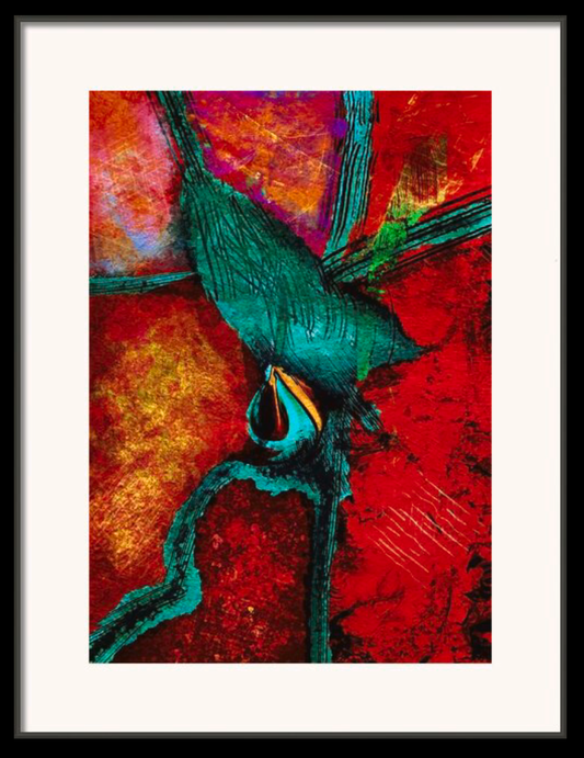 Abstract art in black fram