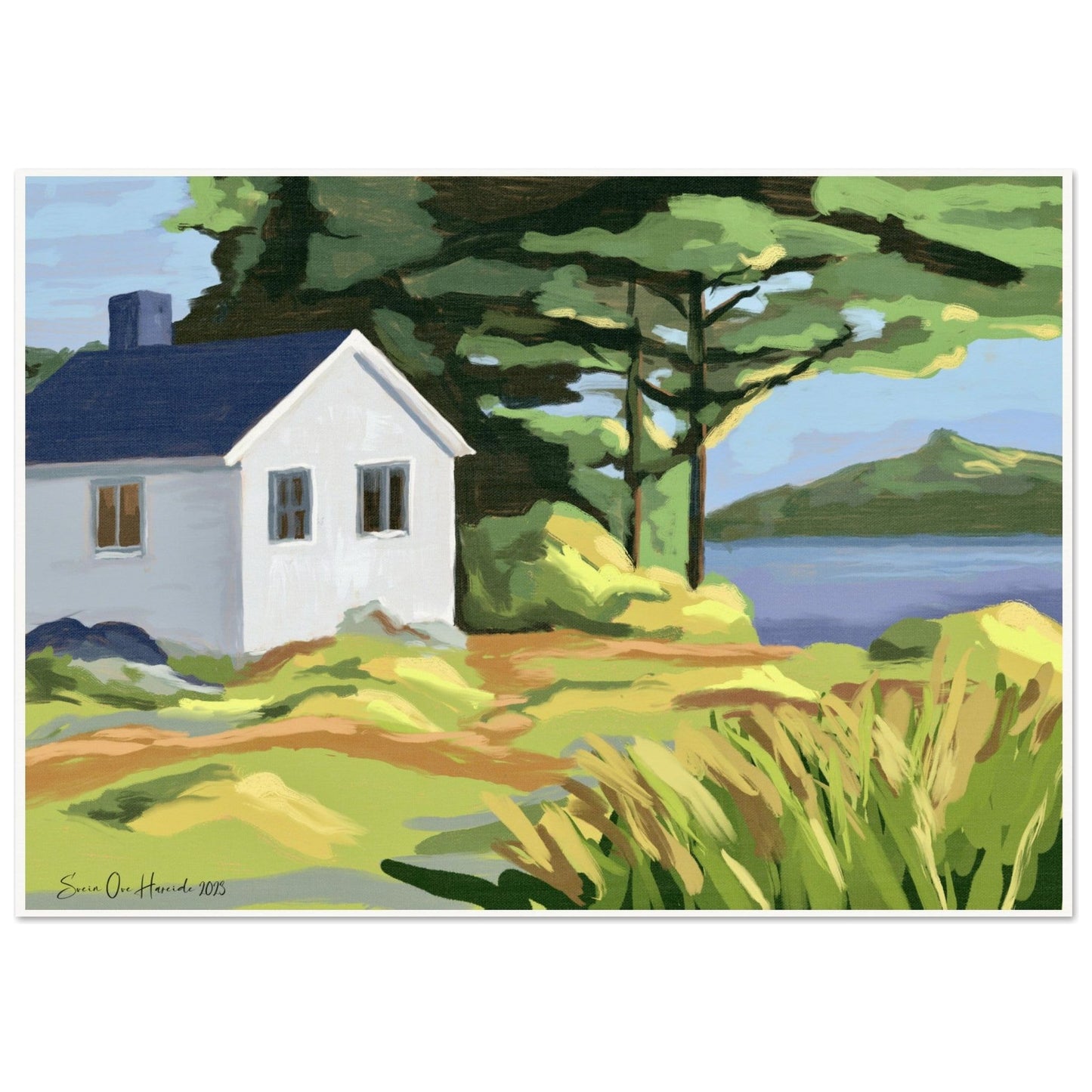 The white house by the sea - HareideART