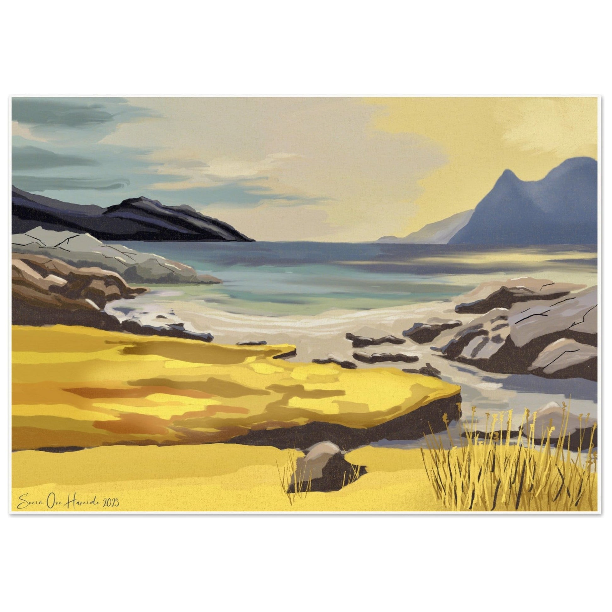 Hvit strand  i Lofoten - HareideART