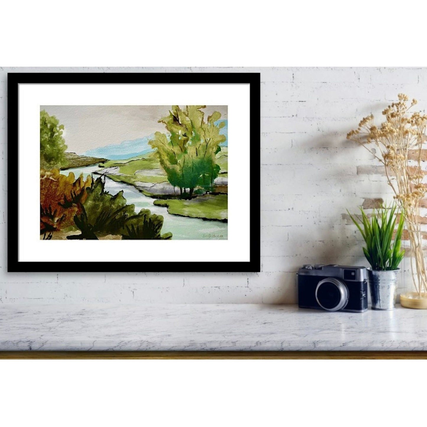 Abstract nature with a river på vegg - HareideART