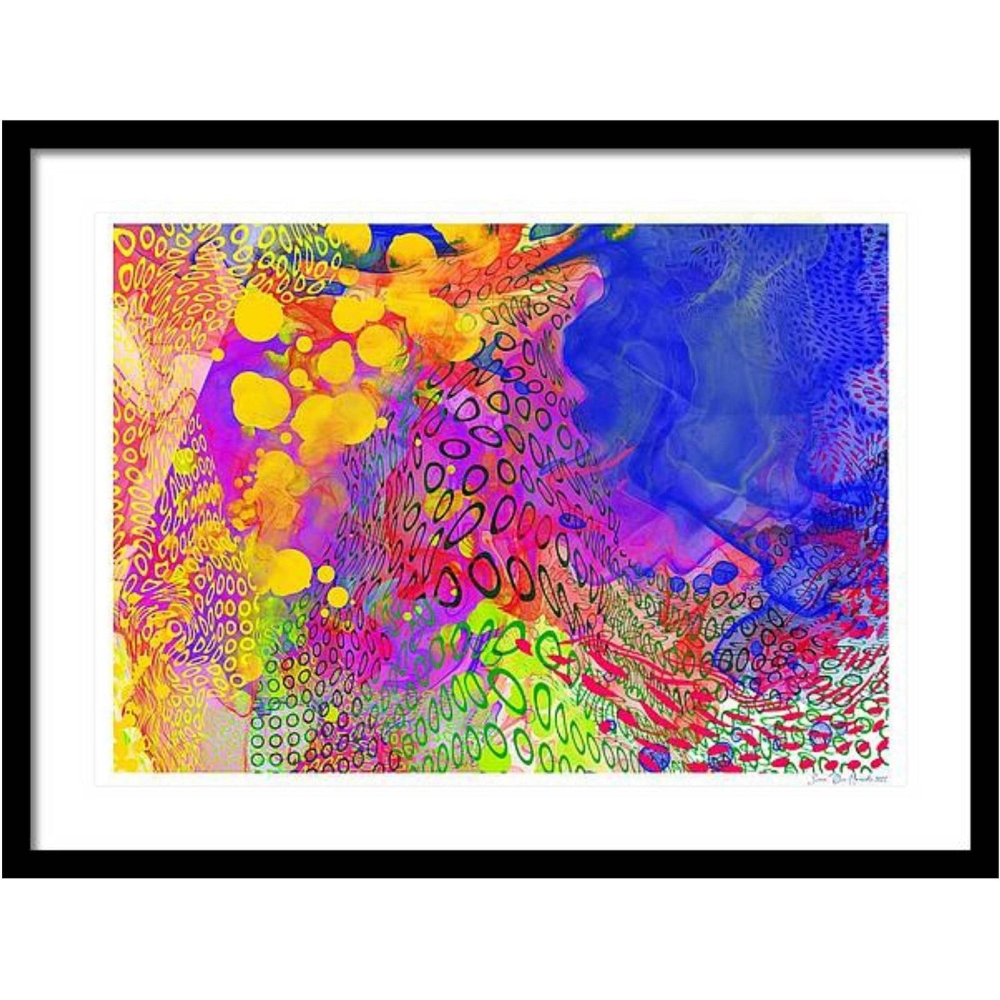 Abstractly digital - sort ramme HareideART