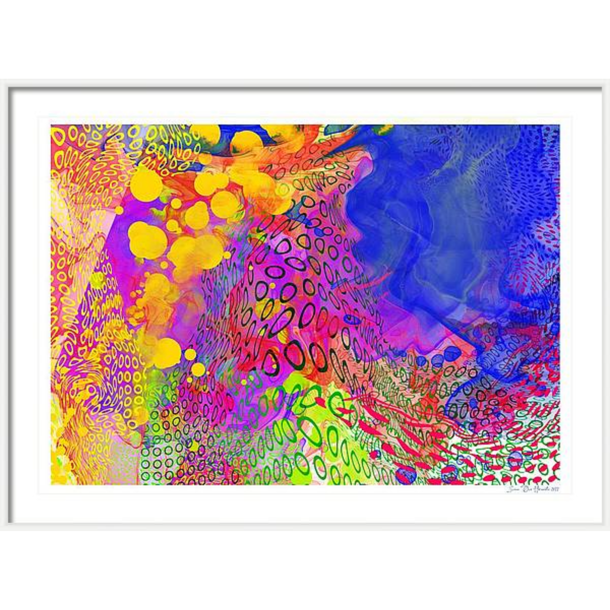 Abstractly digital - hvit ramme HareideART