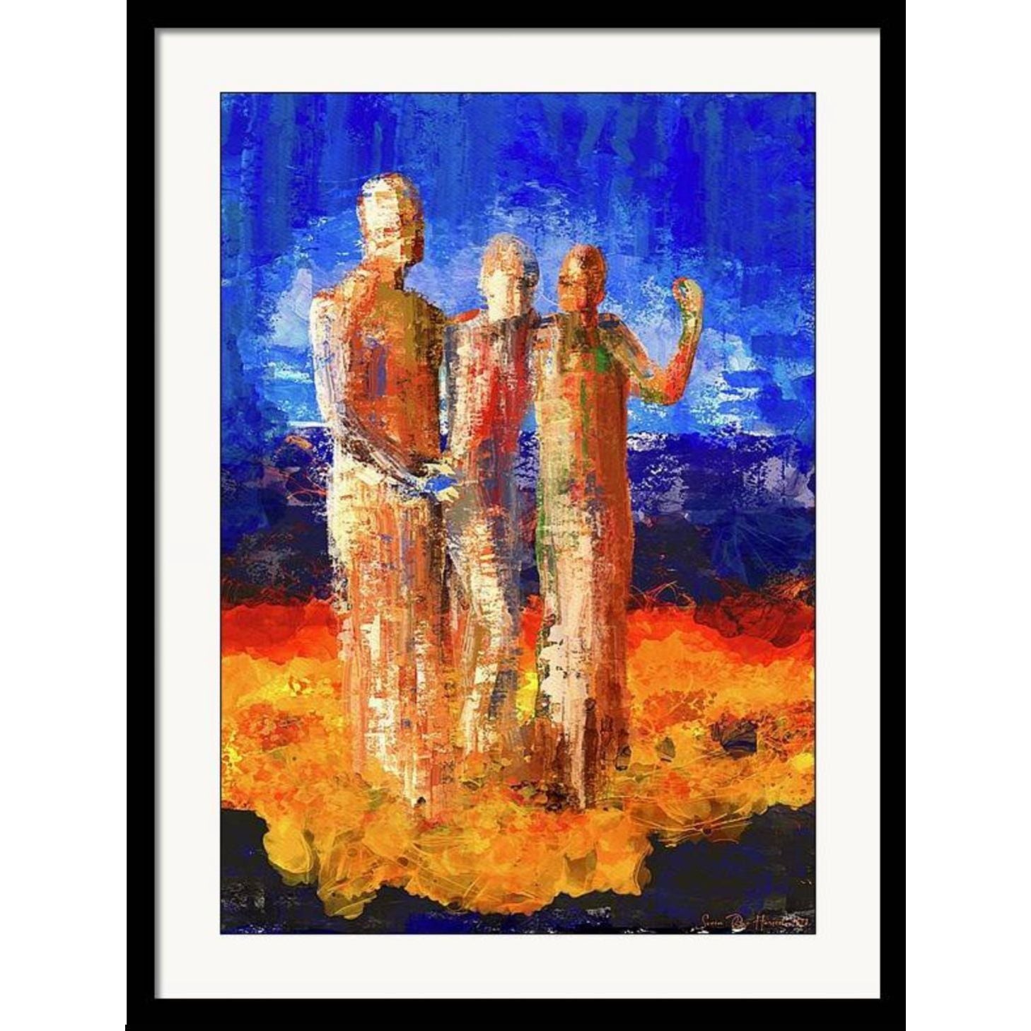 Adolescent-friendship - i sort ramme HareideART