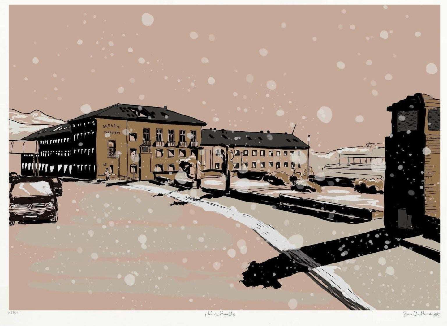 Ankenes Herredshus – signert giclée-trykk