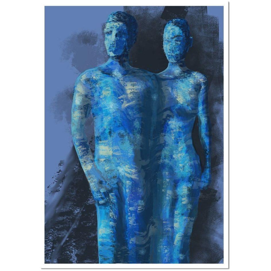 Blue couple - HareideART uten ramme