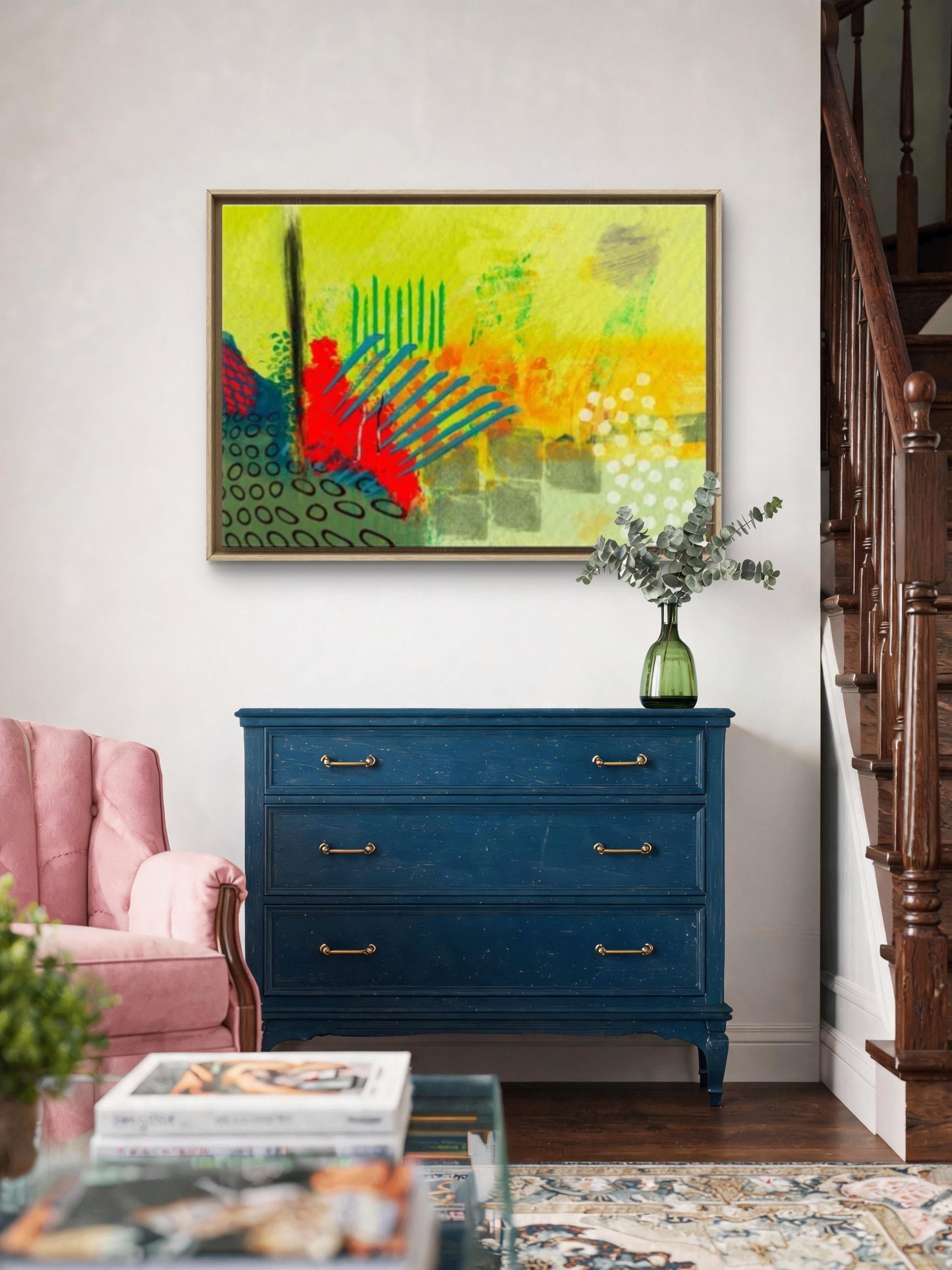 Building block canvas i flytende ramme
