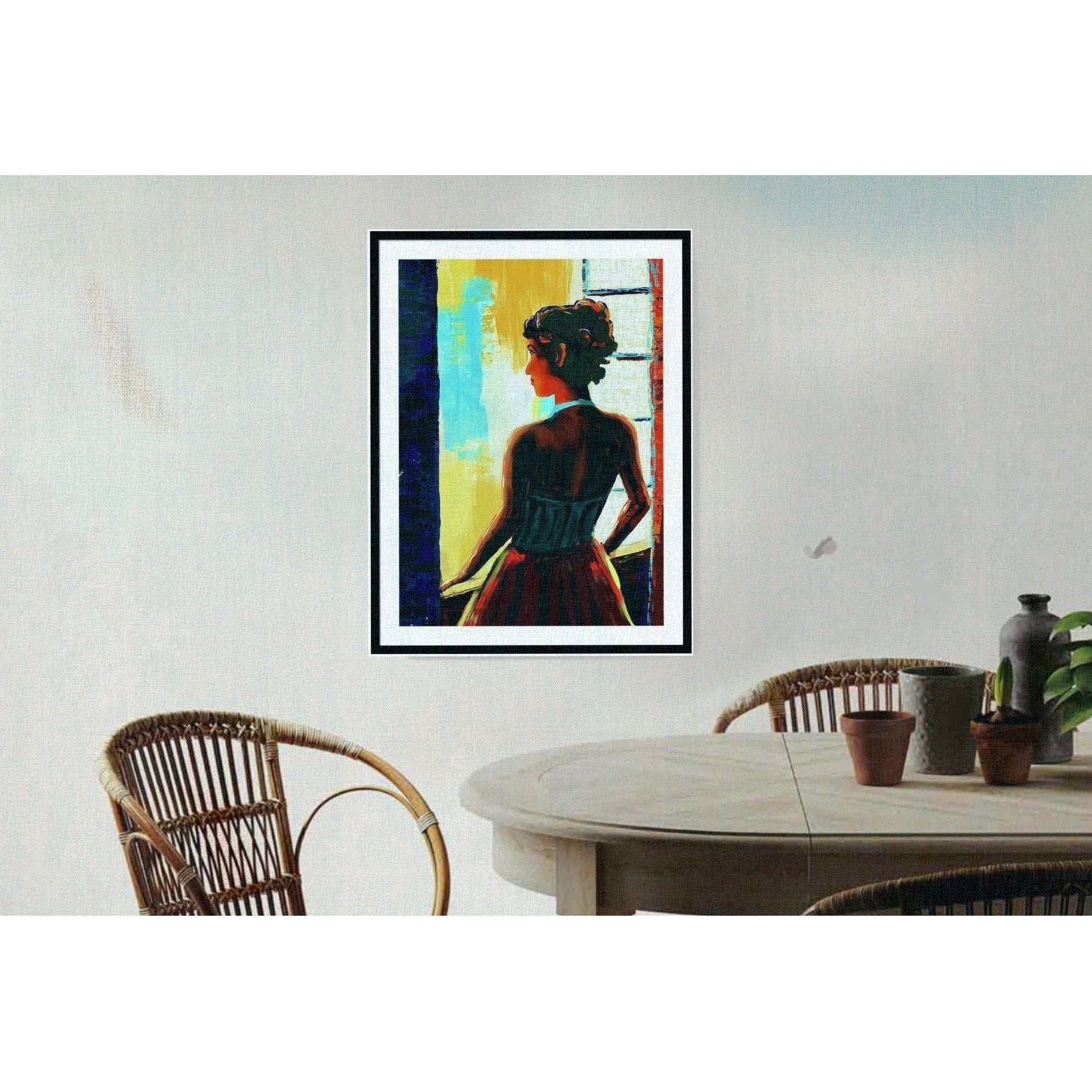 Colors Beyond the Open Window -  på vegg over bordet HareideART