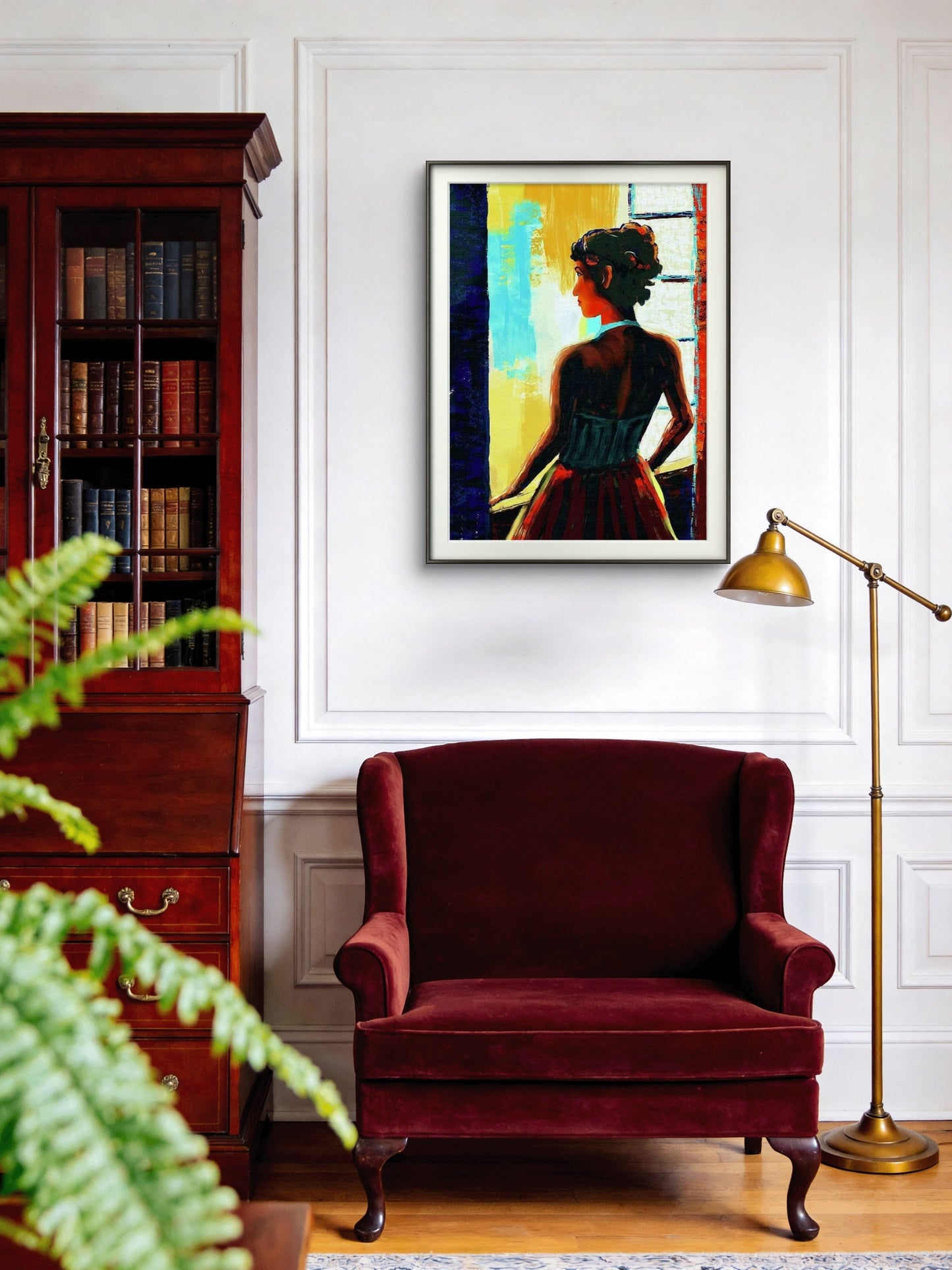 Colors beyond the open window – vindu mot verden, kunstprint av HareideART