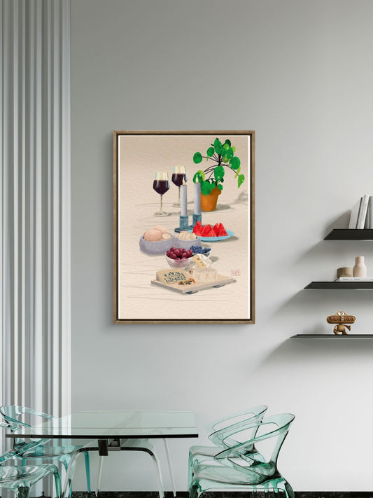 Good Appetite kunstprint i spisekrok – stemningsfullt middelhavsmotiv som passer perfekt som kjøkkendekor, HareideART