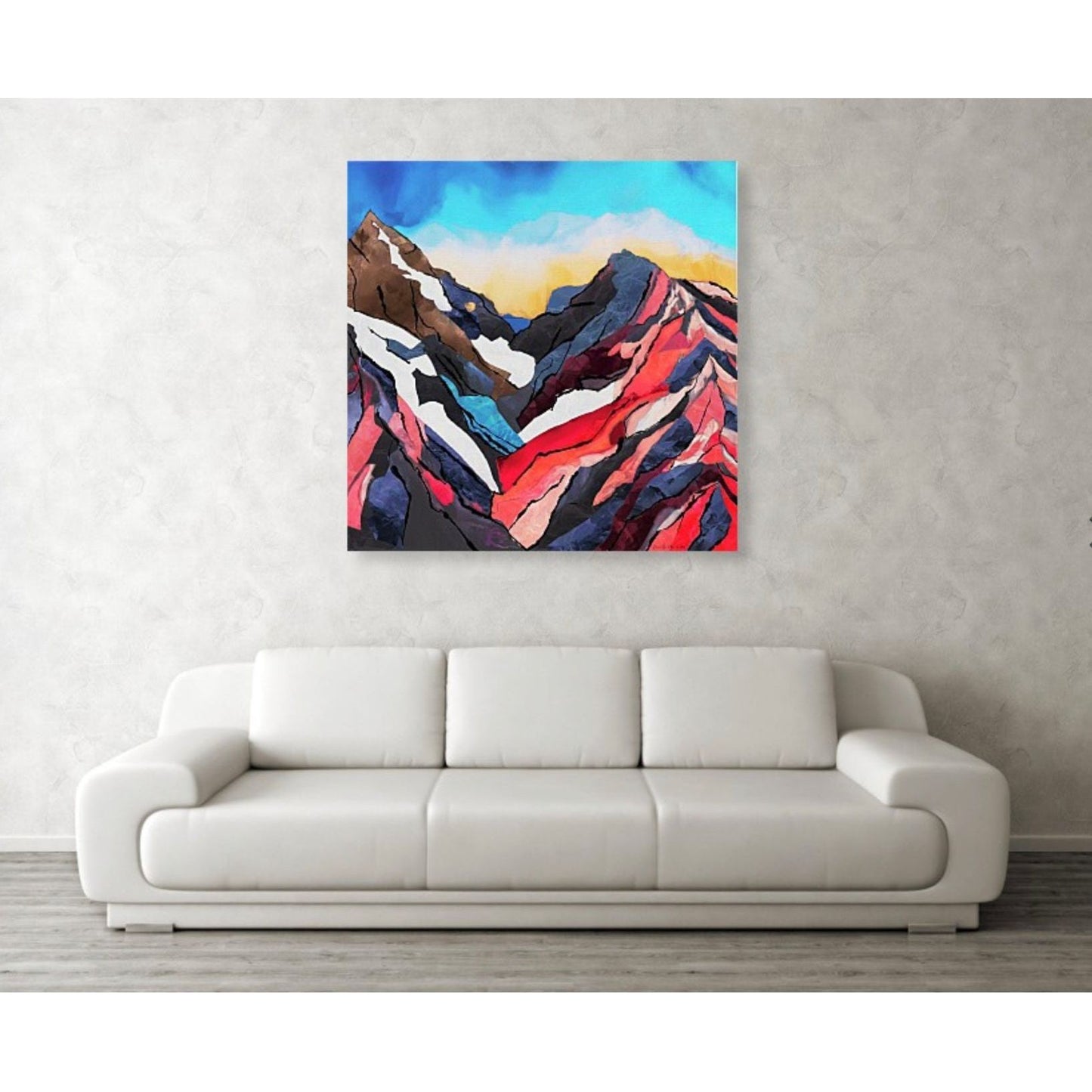 Segmented Mountain Landscape I - HareideART