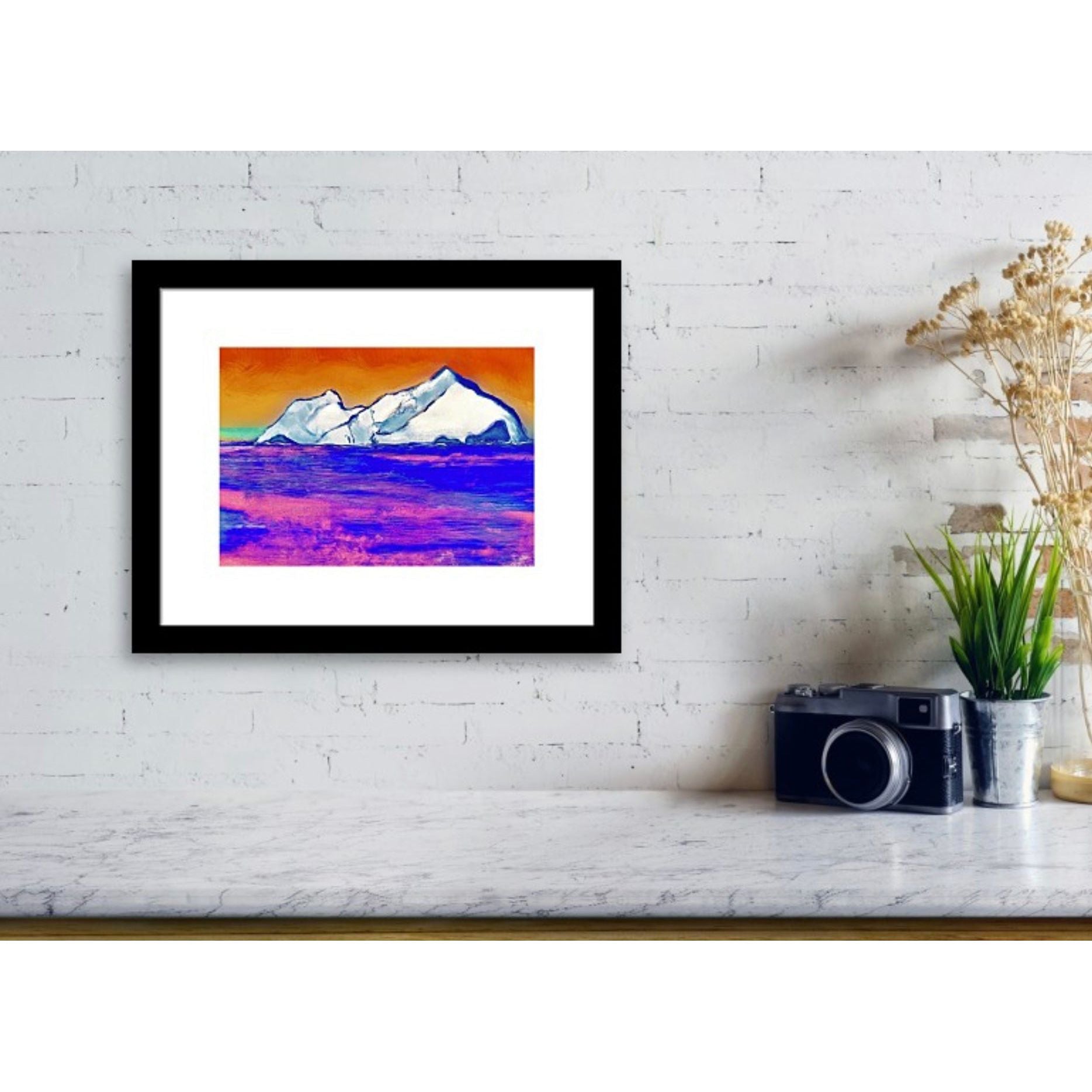 Solnedgang i Arktis på vegg