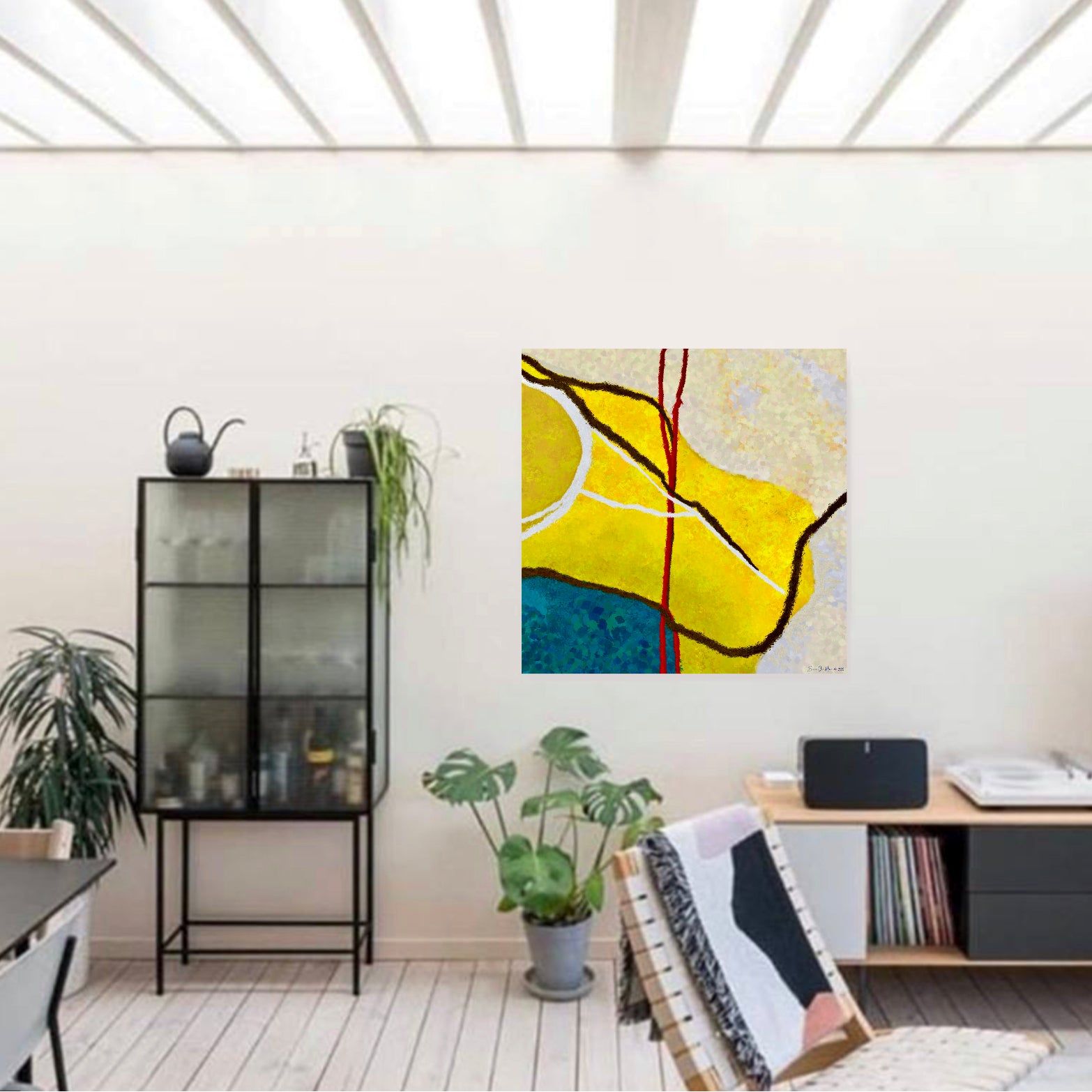 Yellow bricks - på vegg HareideART