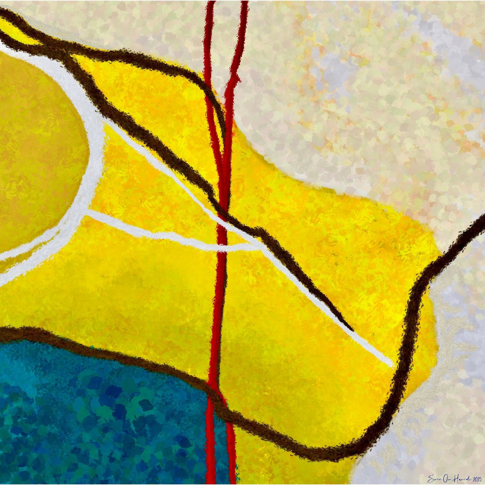 Yellow bricks - uten ramme HareideART