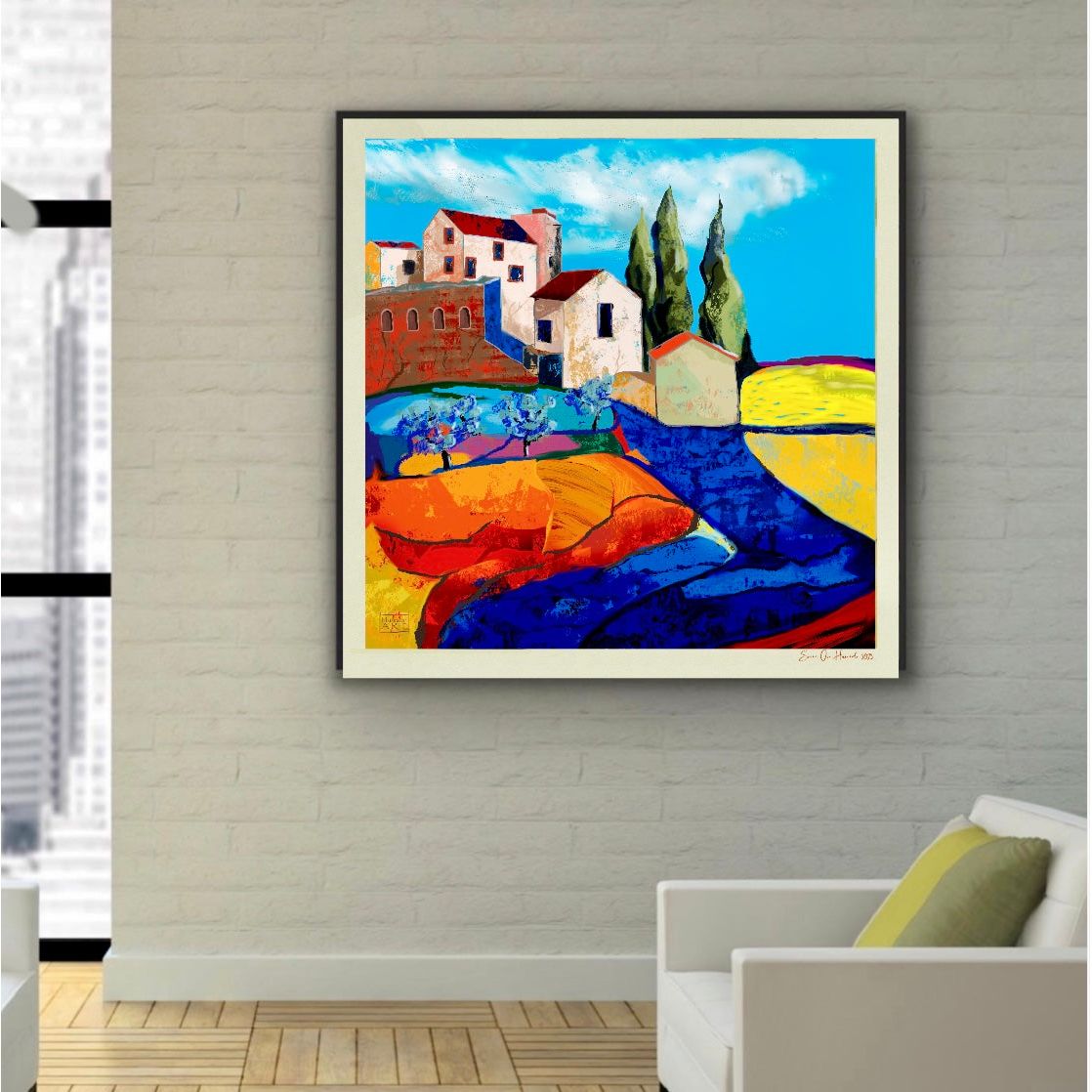 Spanish village ii på vegg