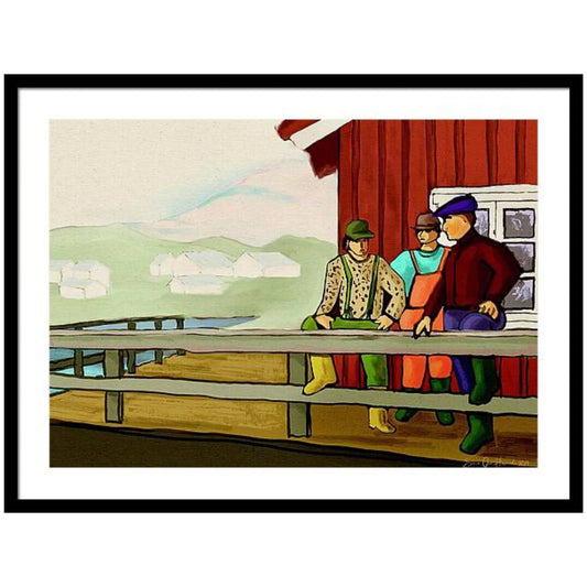 Ettermiddagssamtale ved rorbua - HareideART