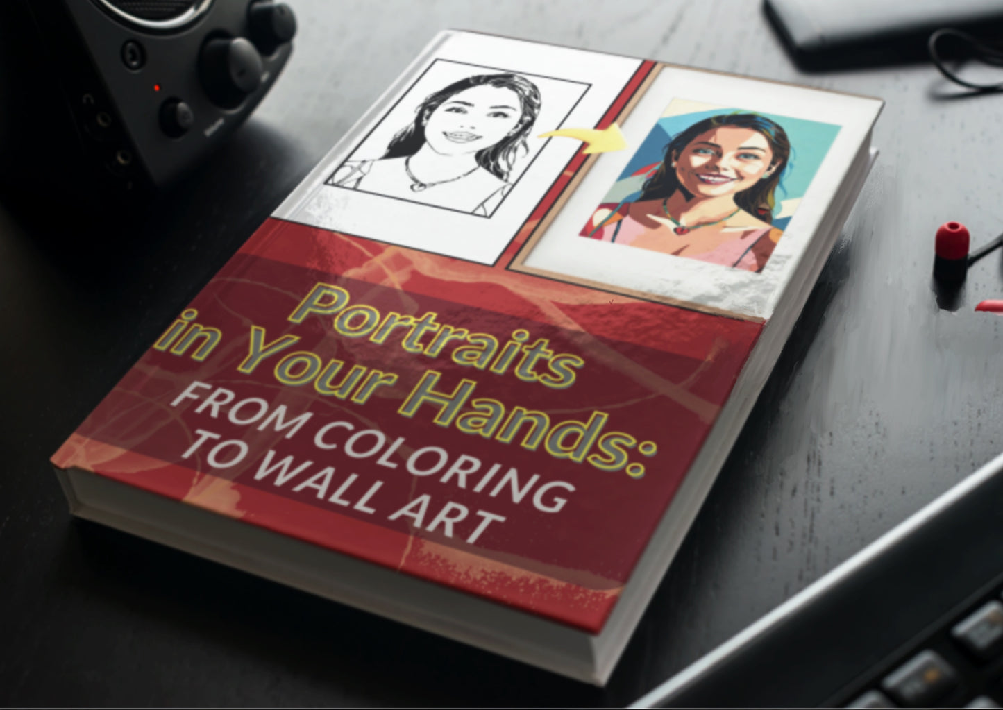 Portraits in your hands, liggende på kontor