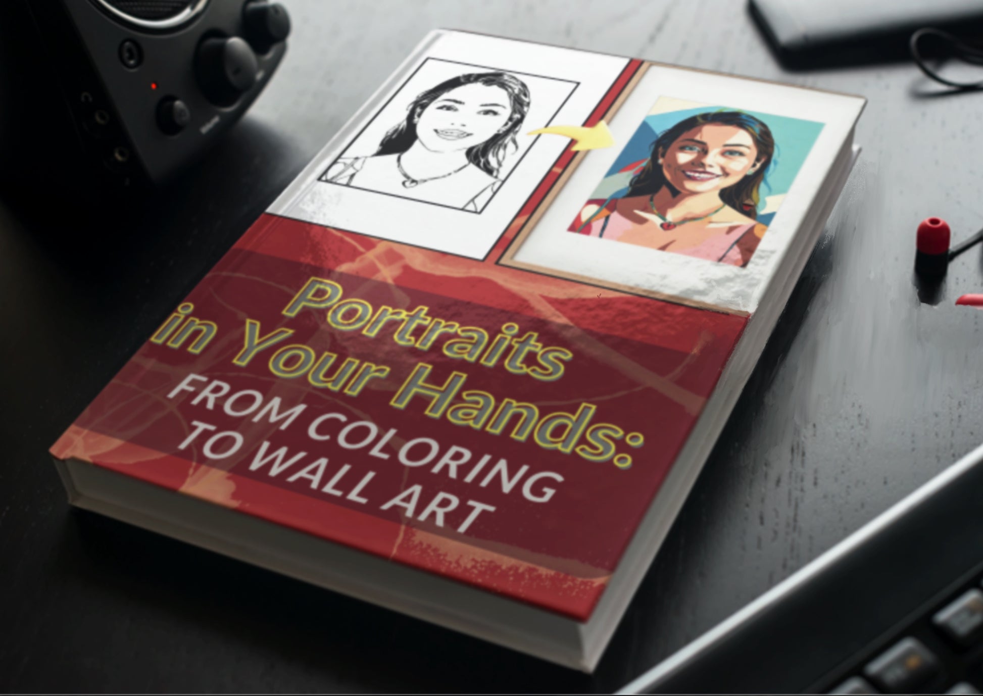 Portraits in your hands, liggende på kontor