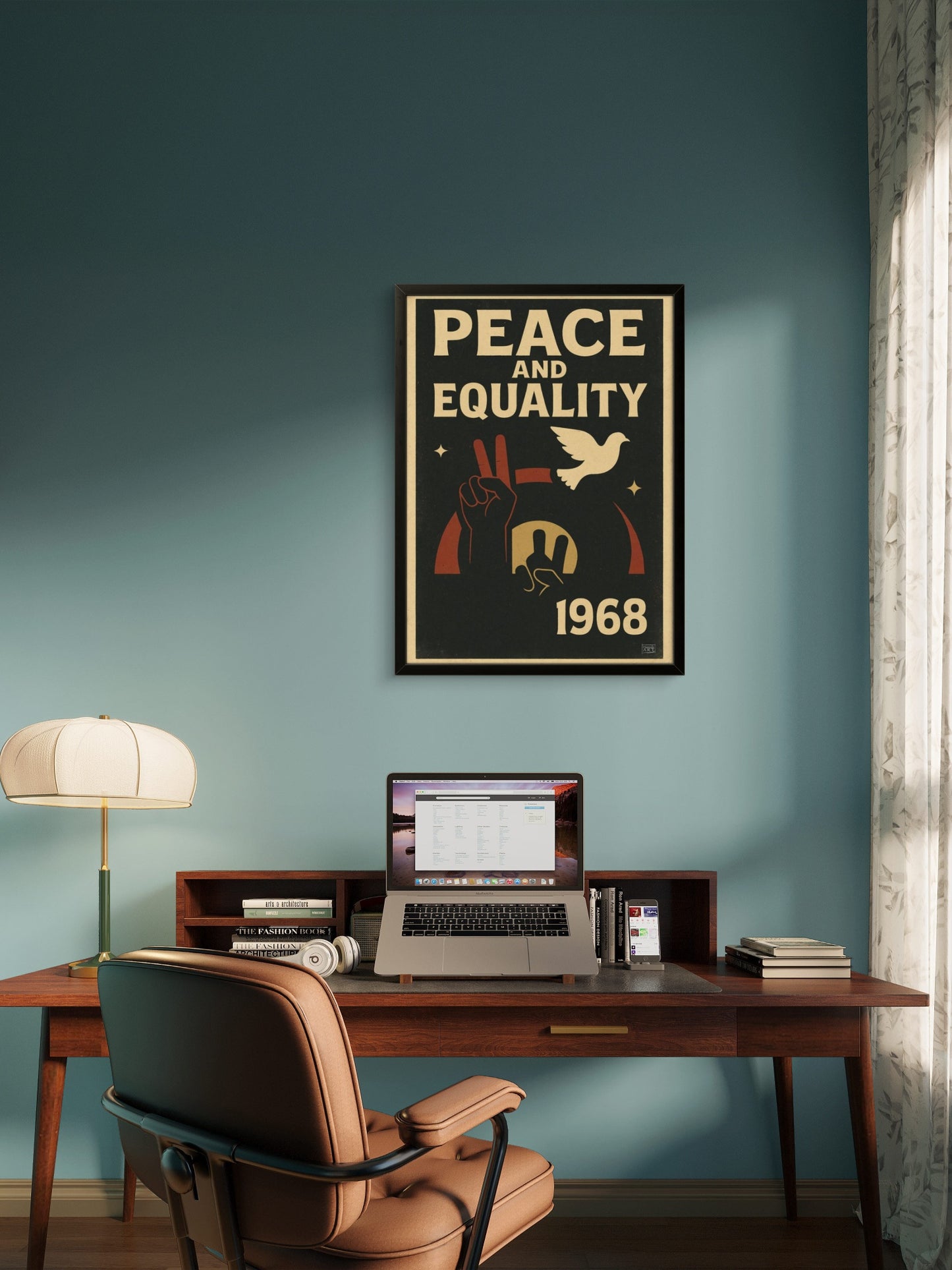 Martin Luther King Jr. – Peace and Equality – Grafisk KunsttrykkEt