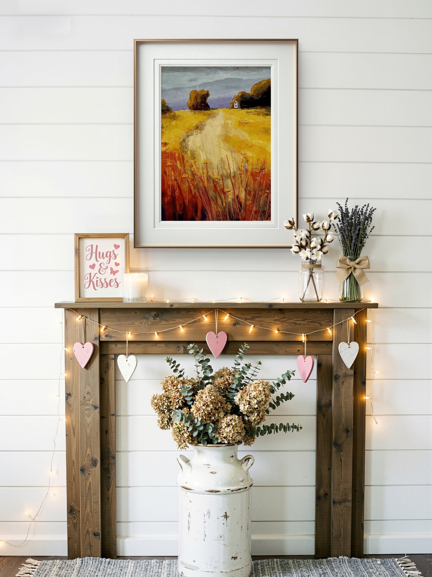 Detalj av Sommerens Siste Pust – abstrakt norsk naturkunst print, HareideART