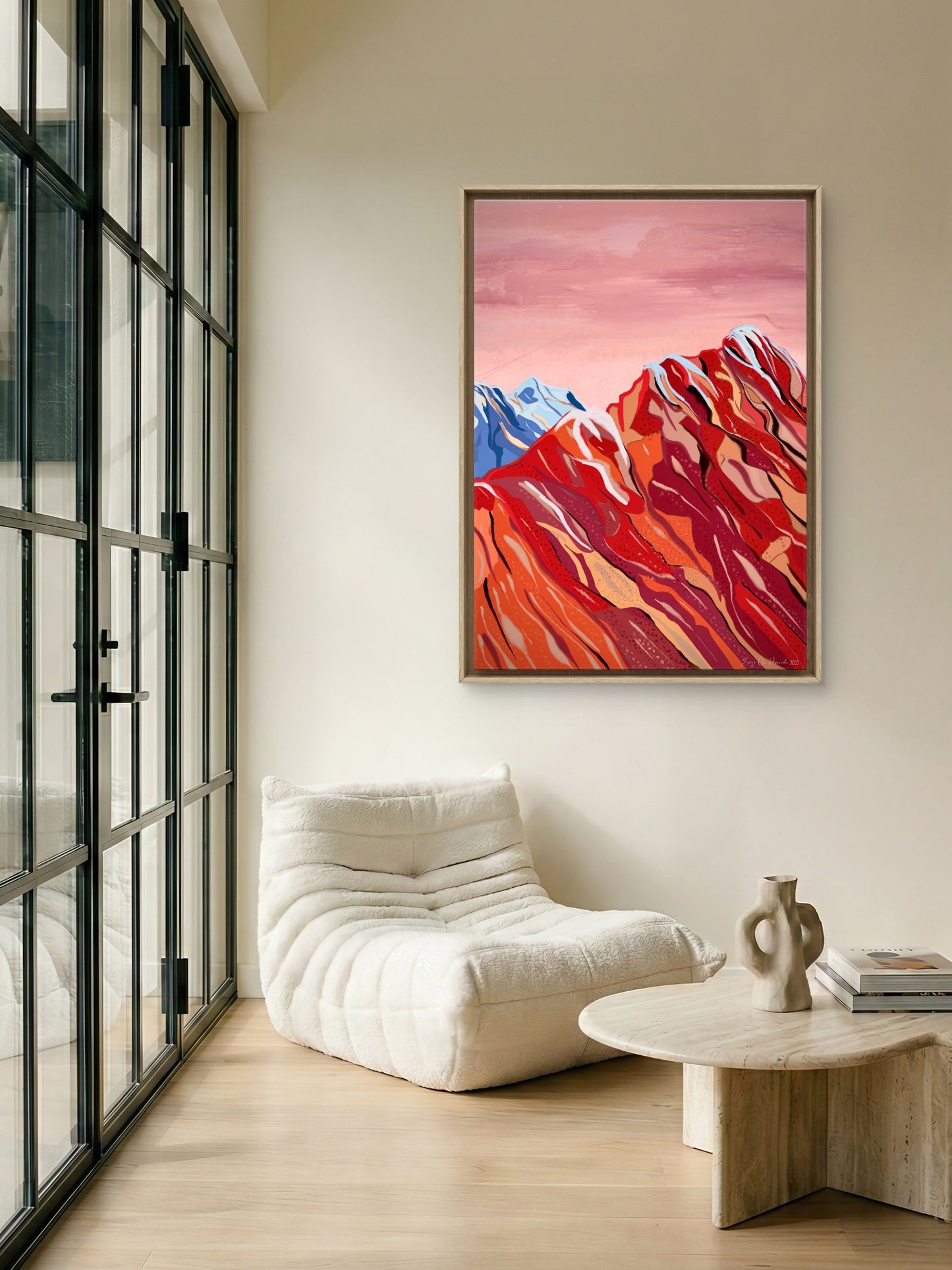 Red segmented mountain - HareideART-2