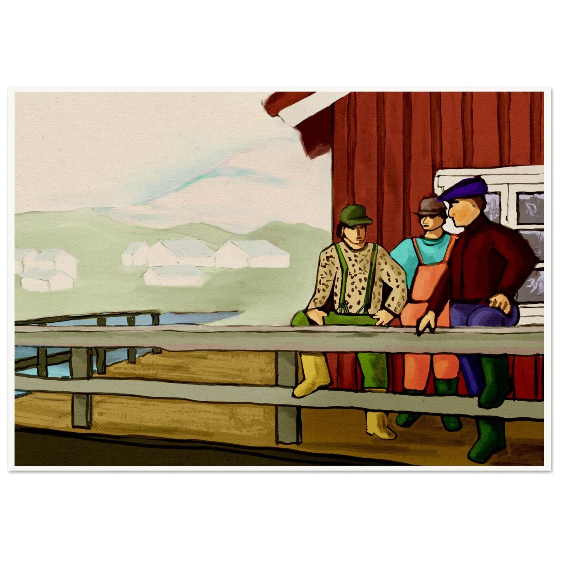 Ettermiddagssamtale ved rorbua - HareideART