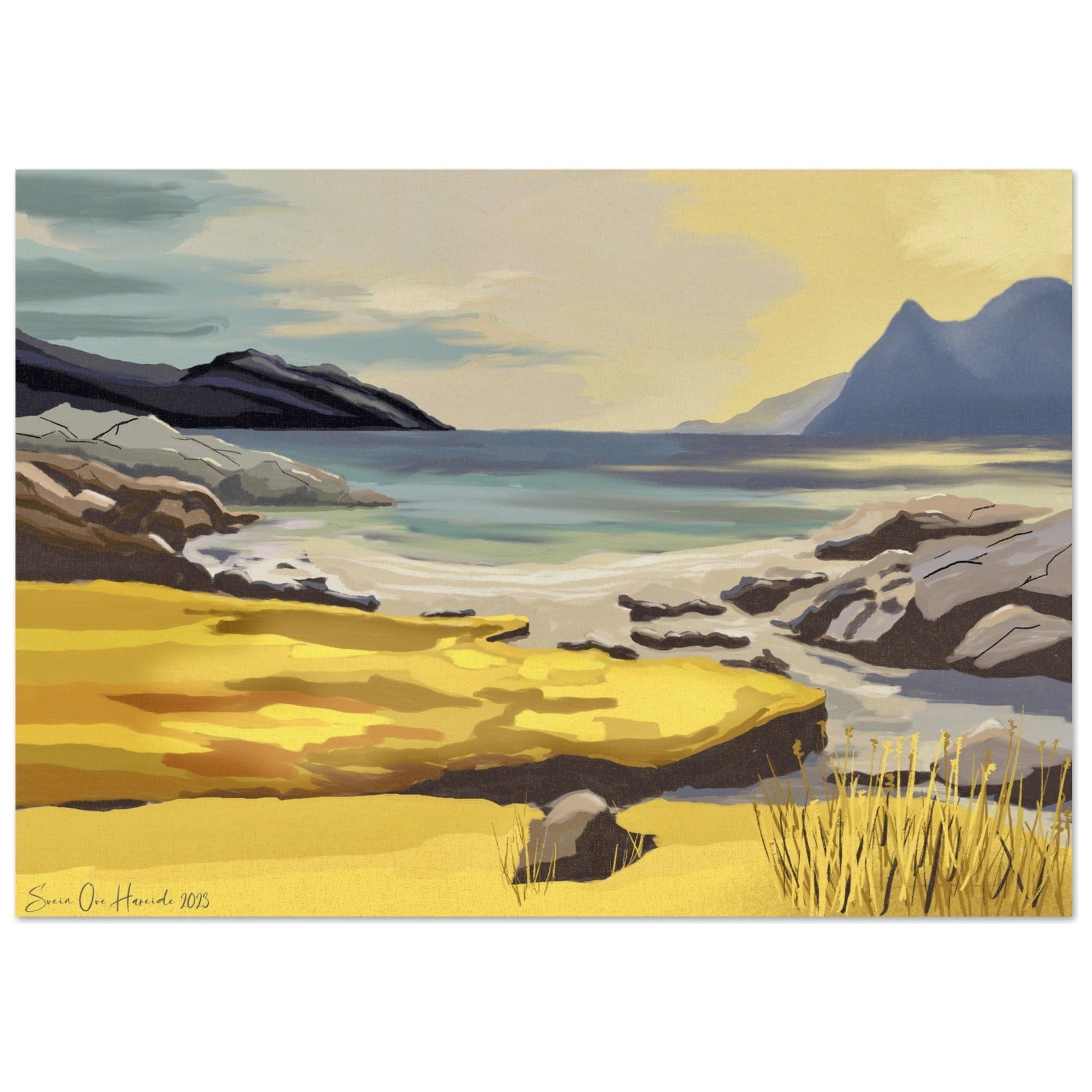 Hvit strand  i Lofoten - HareideART