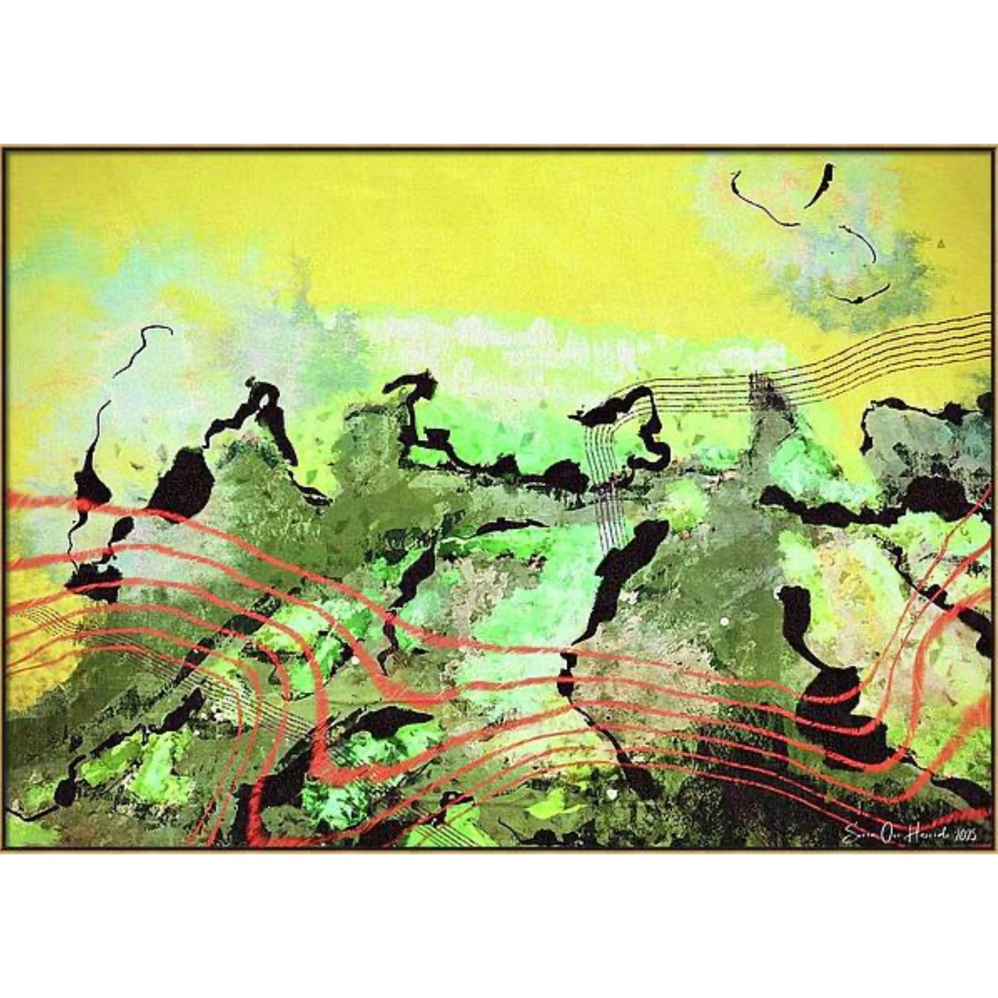 Light green abstract nature Canvas