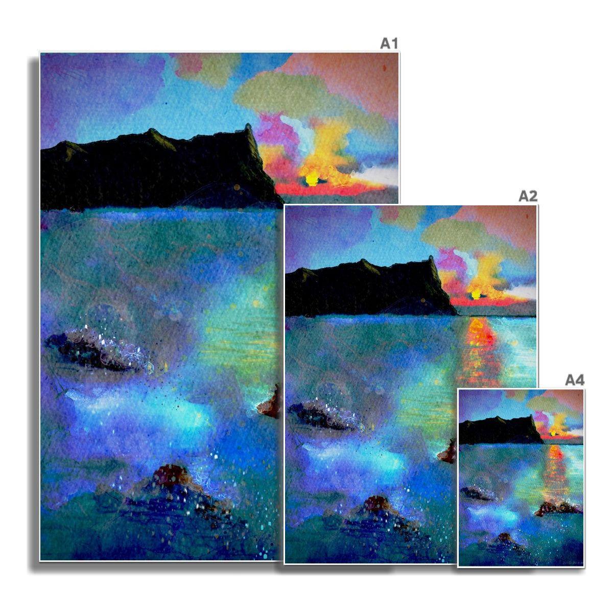 Rock in the sunset - HareideART