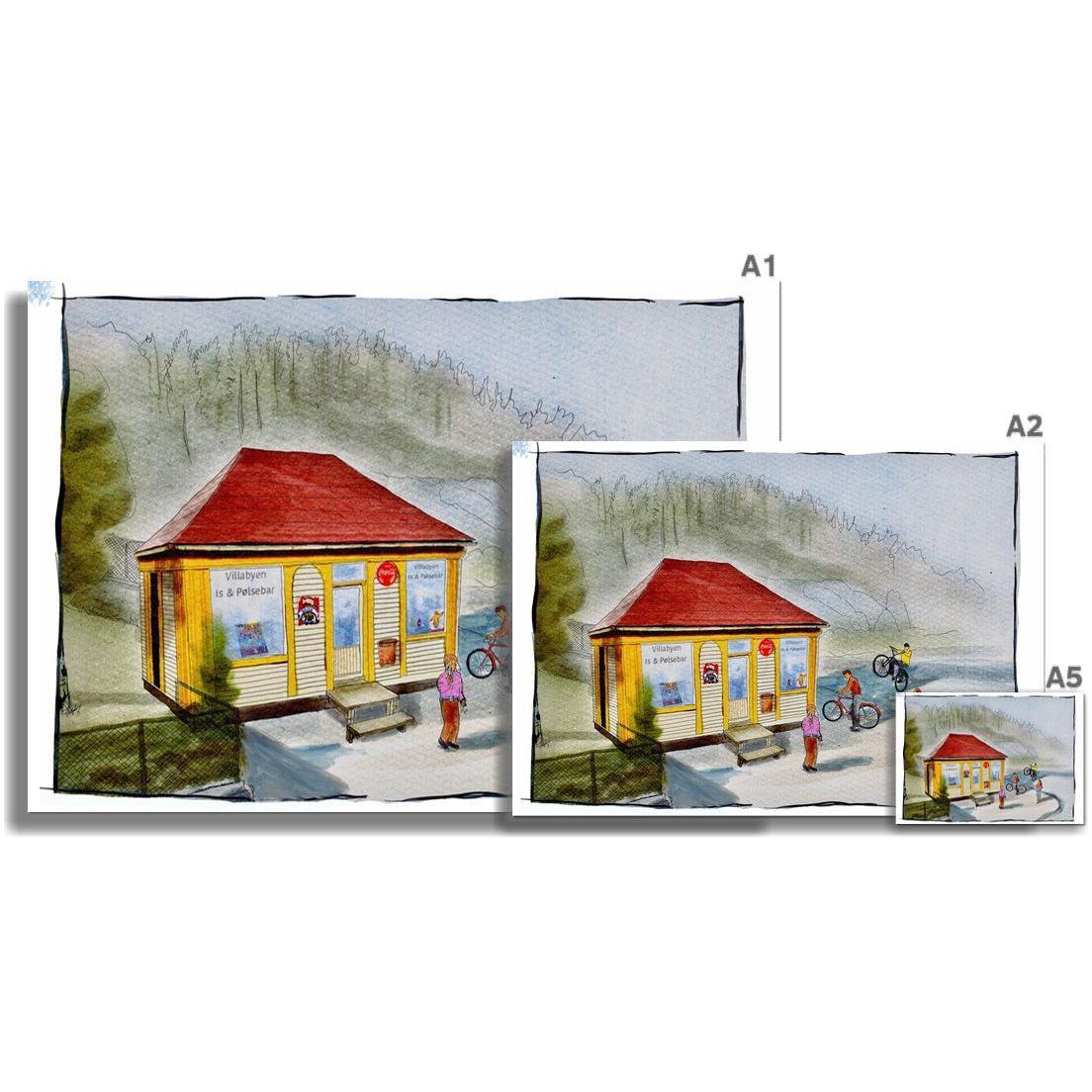 Villabyen kiosk - HareideART ulike størrelser