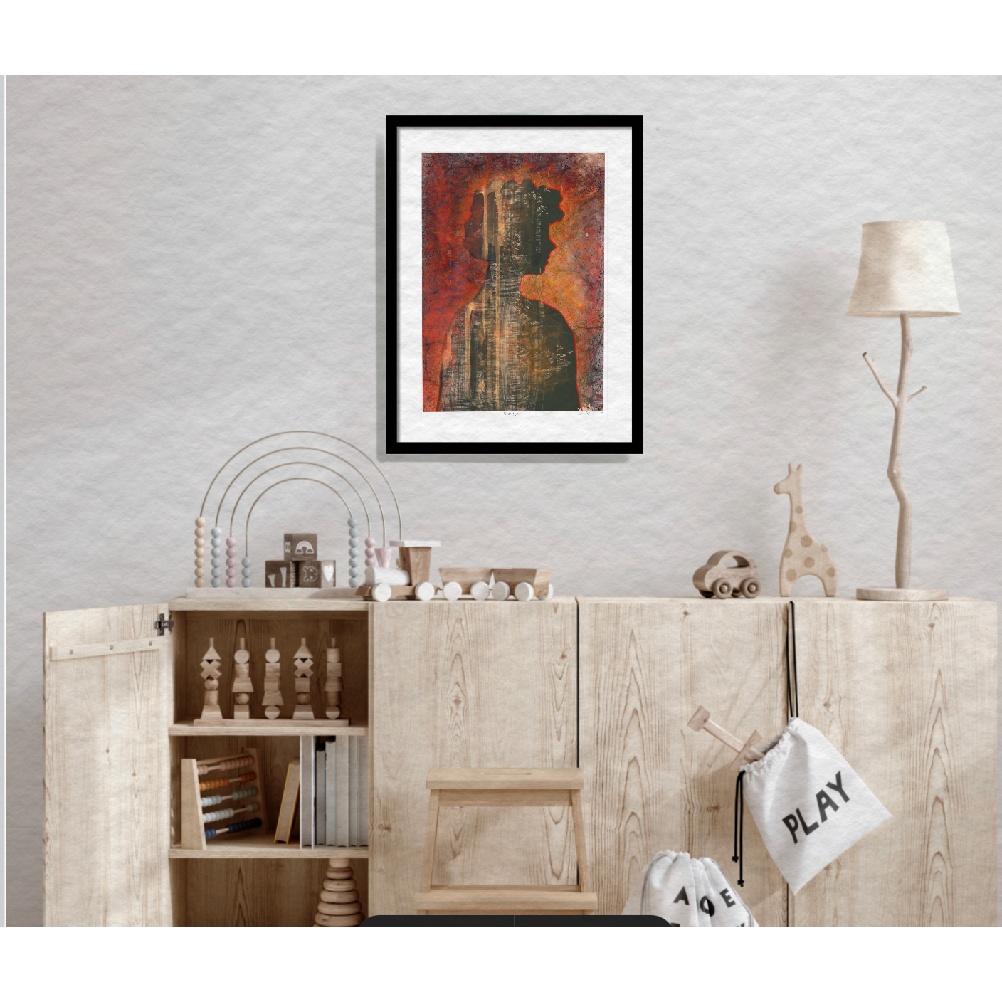 Svarta Bjørn abstrakt over sjenken