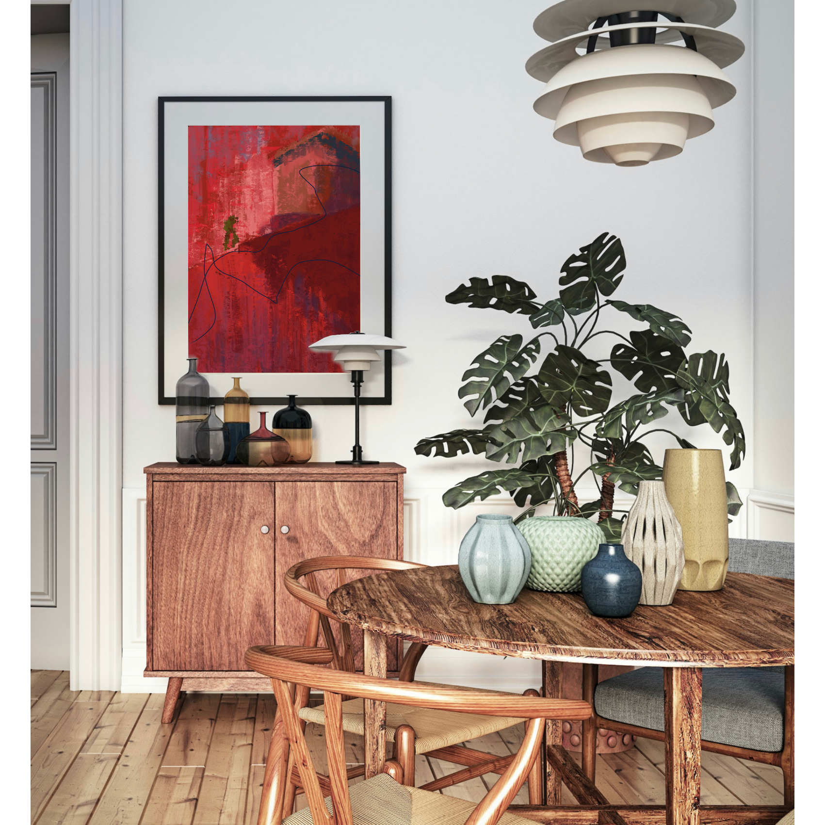 Red art - -HareideART på vegg