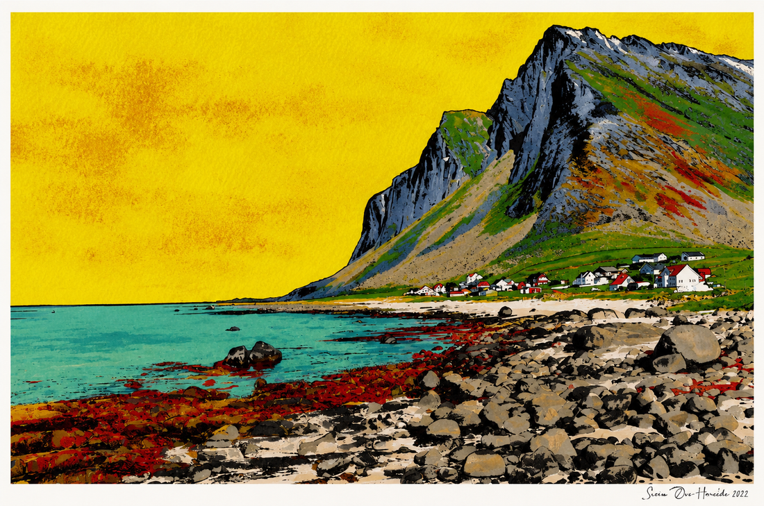 Digital kunst av Lofoten 