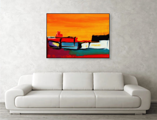 Abstract over sofa