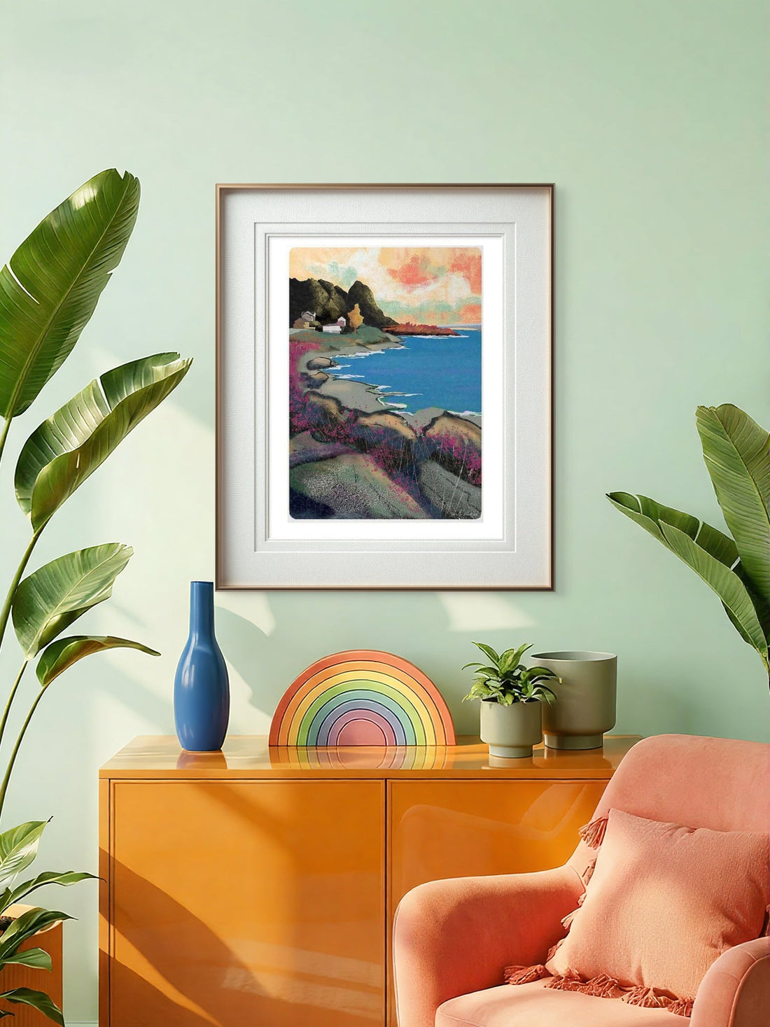 Abstrakt landskap i digital kunst