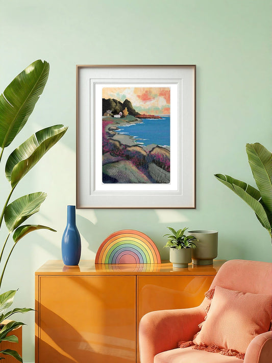 Abstrakt landskap i digital kunst