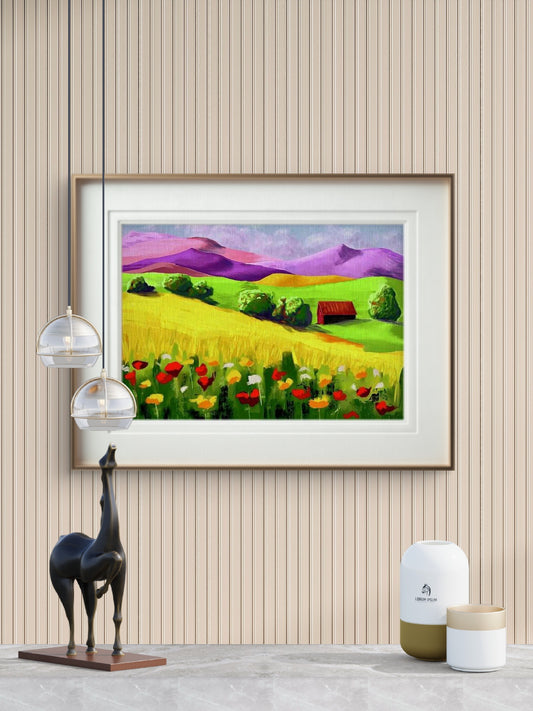 Sommerlandskap – signert giclée-trykk