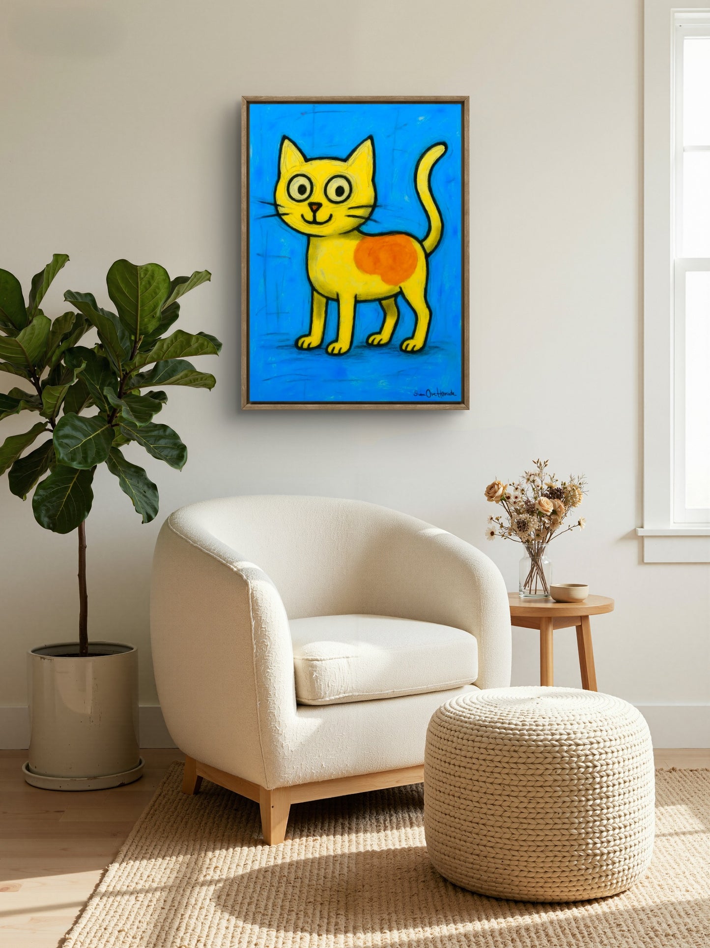 The Happy Cat – Fargerik Kunst som Sprer Glede