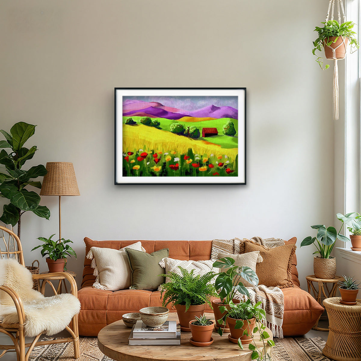 Sommerlandskap – detaljbilde, giclée-trykk av HareideART