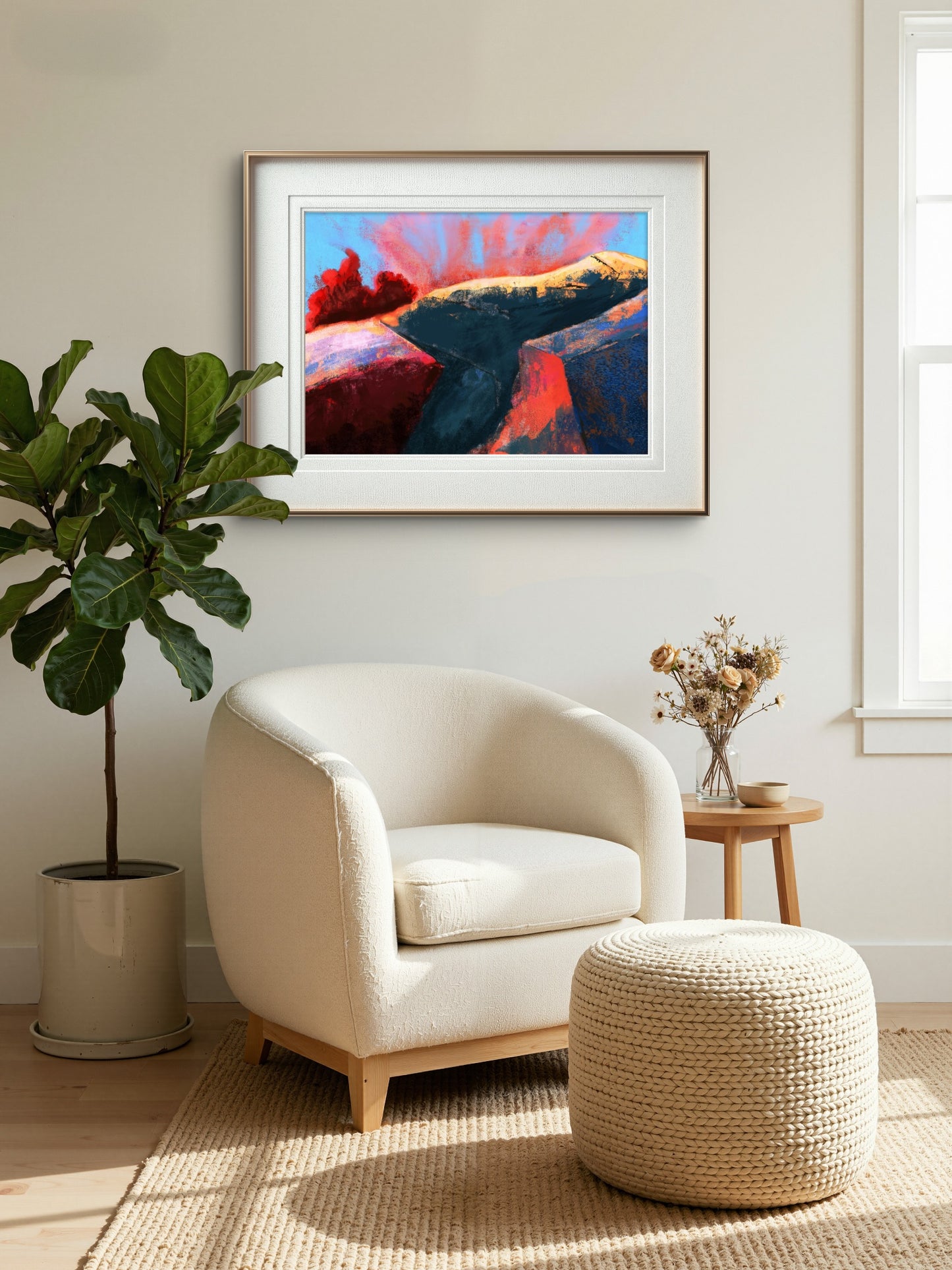 Abstrakt fjellandskap - Digital kunstprint - Hareideart-2