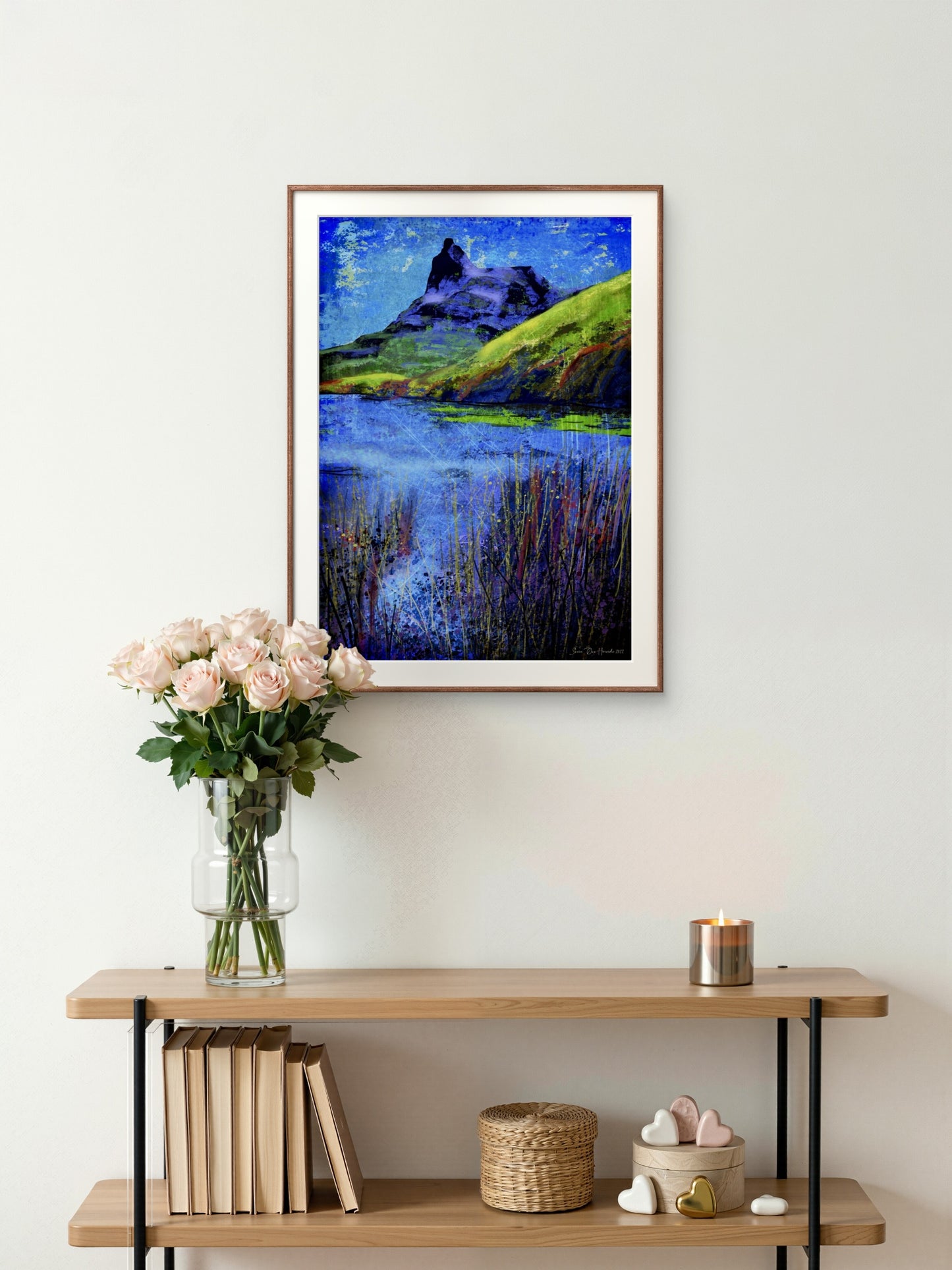 Abstrakt kunstprint av Rombakstøtta - Kunst print
