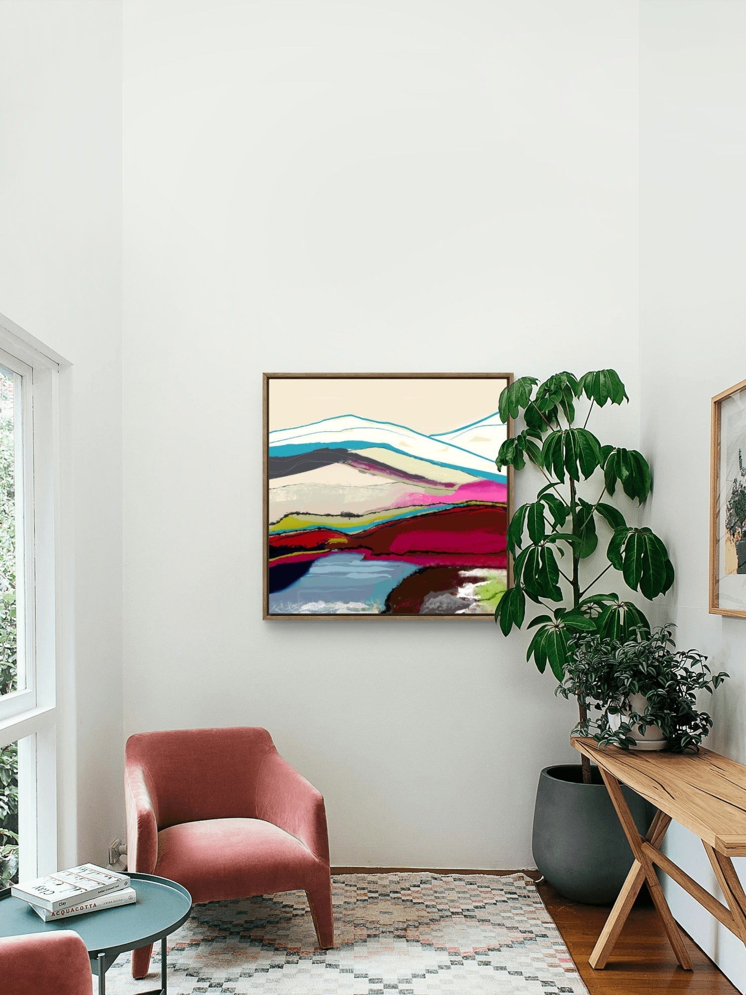 Abstrakt Kvadratisk Landskap - HareideART-2