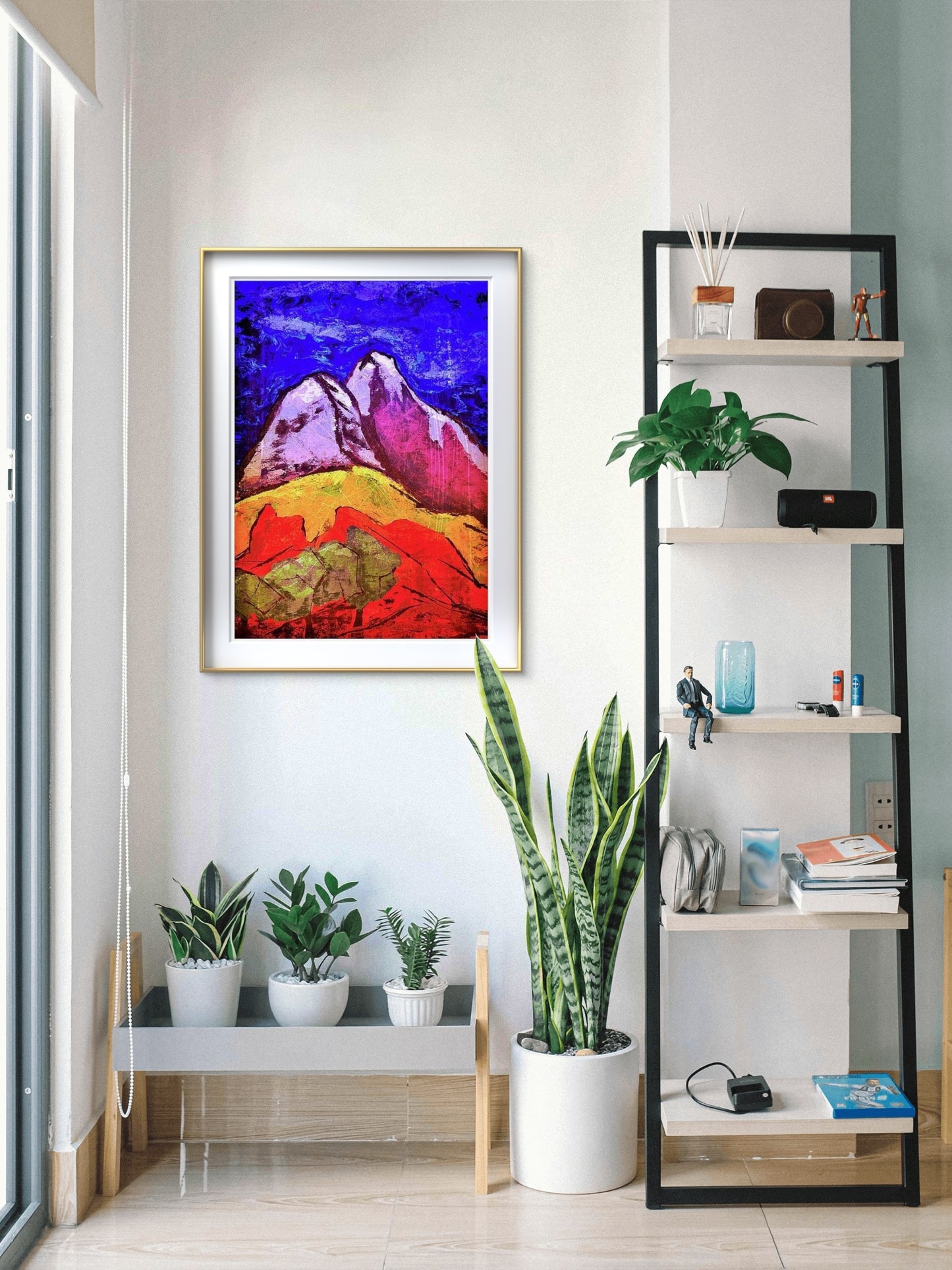 Abstrakt landskap fra nord – nordnorsk naturkunst med dramatiske former og det arktiske lysets karakter, kunstprint av HareideART