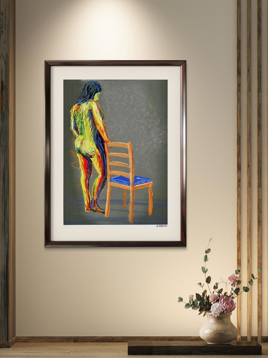 Akt modell – figurativt nude kunstprint