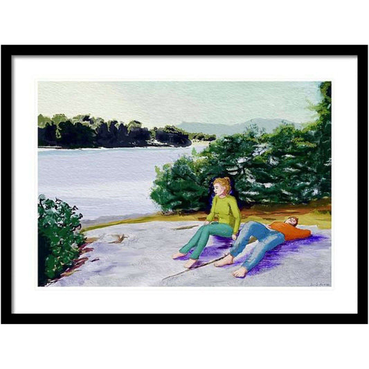 Between – figurativ kunst om nærhet og stille erotiske øyeblikk mellom to mennesker, kunstprint av HareideART