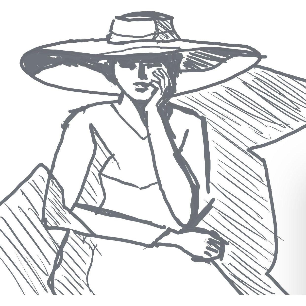 Big hat portrait - HareideART