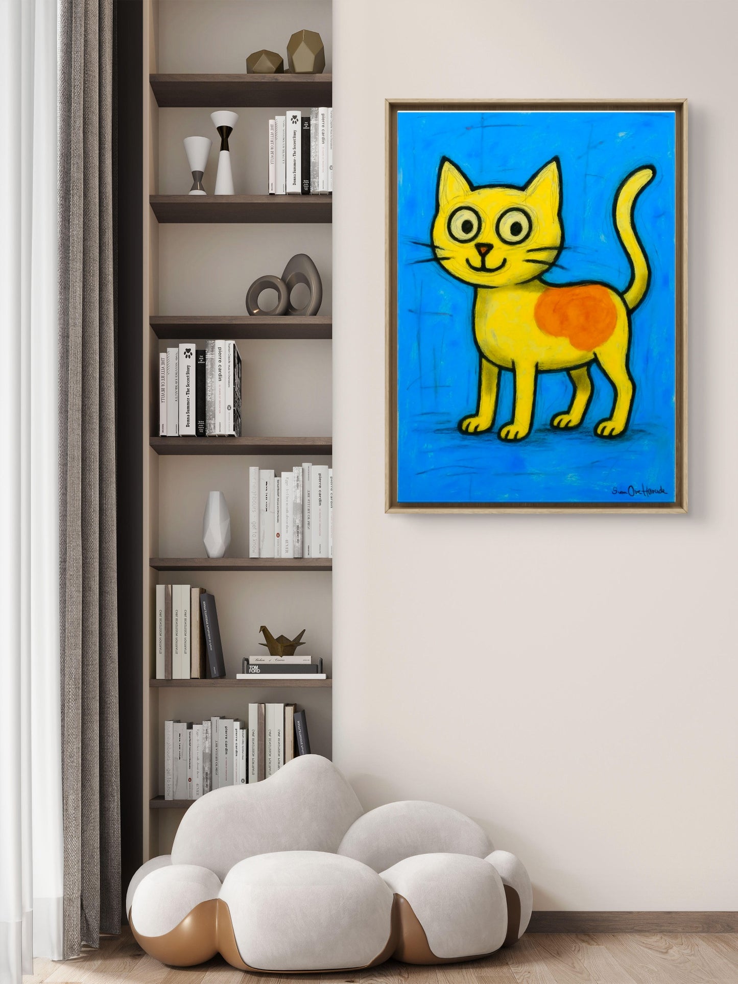 The Happy Cat – Fargerik Kunst som Sprer Glede
