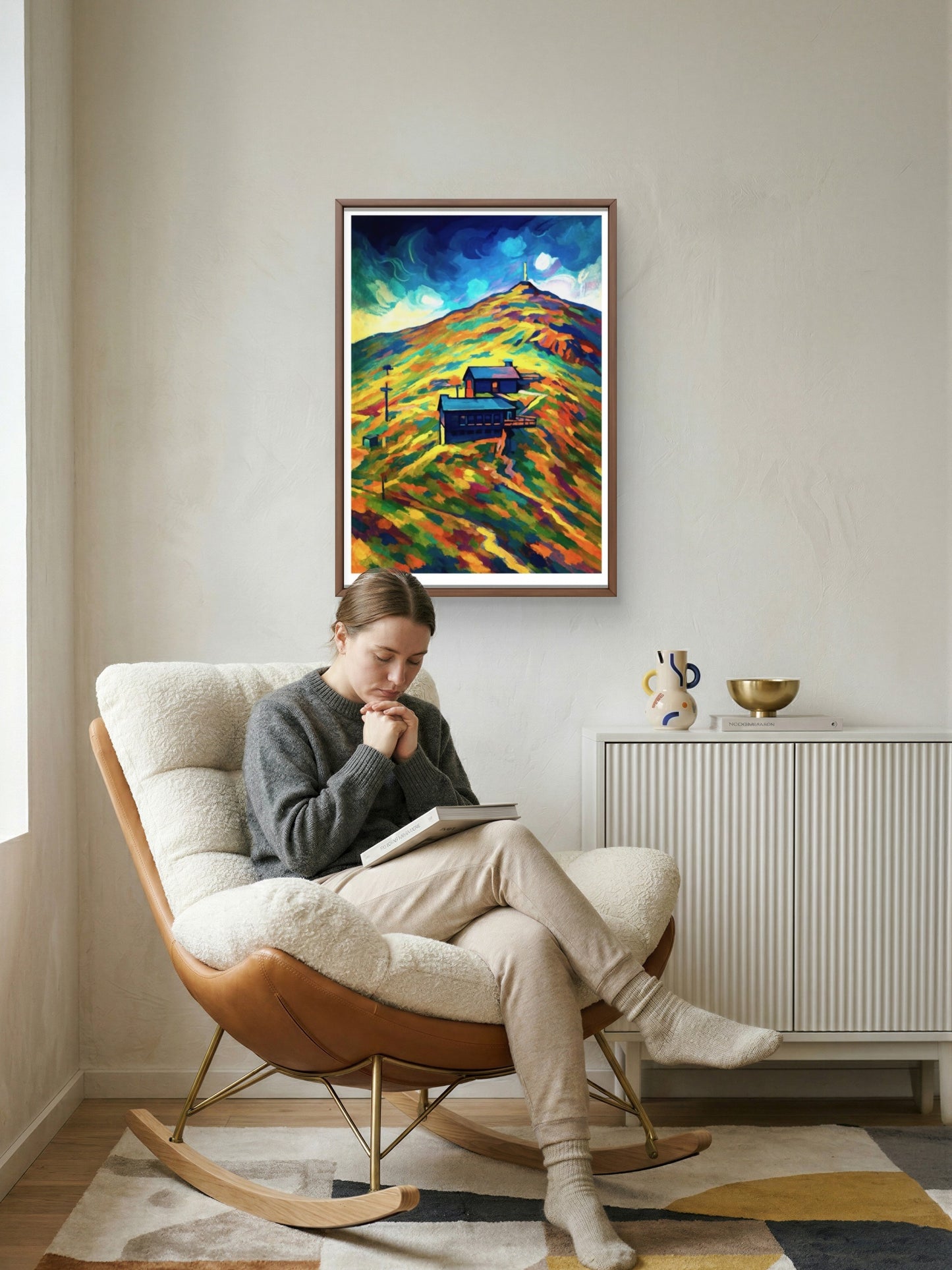 Fjellheisen Narvik – Abstrakt Fjell-Utsikt Kunstprint 