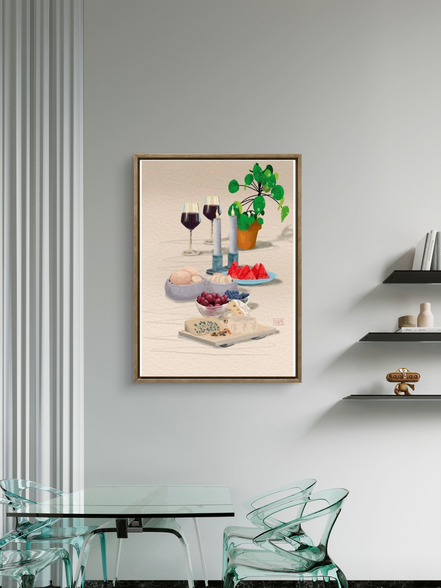 Good Appetite kunstprint i spisekrok – stemningsfullt middelhavsmotiv som passer perfekt som kjøkkendekor, HareideART