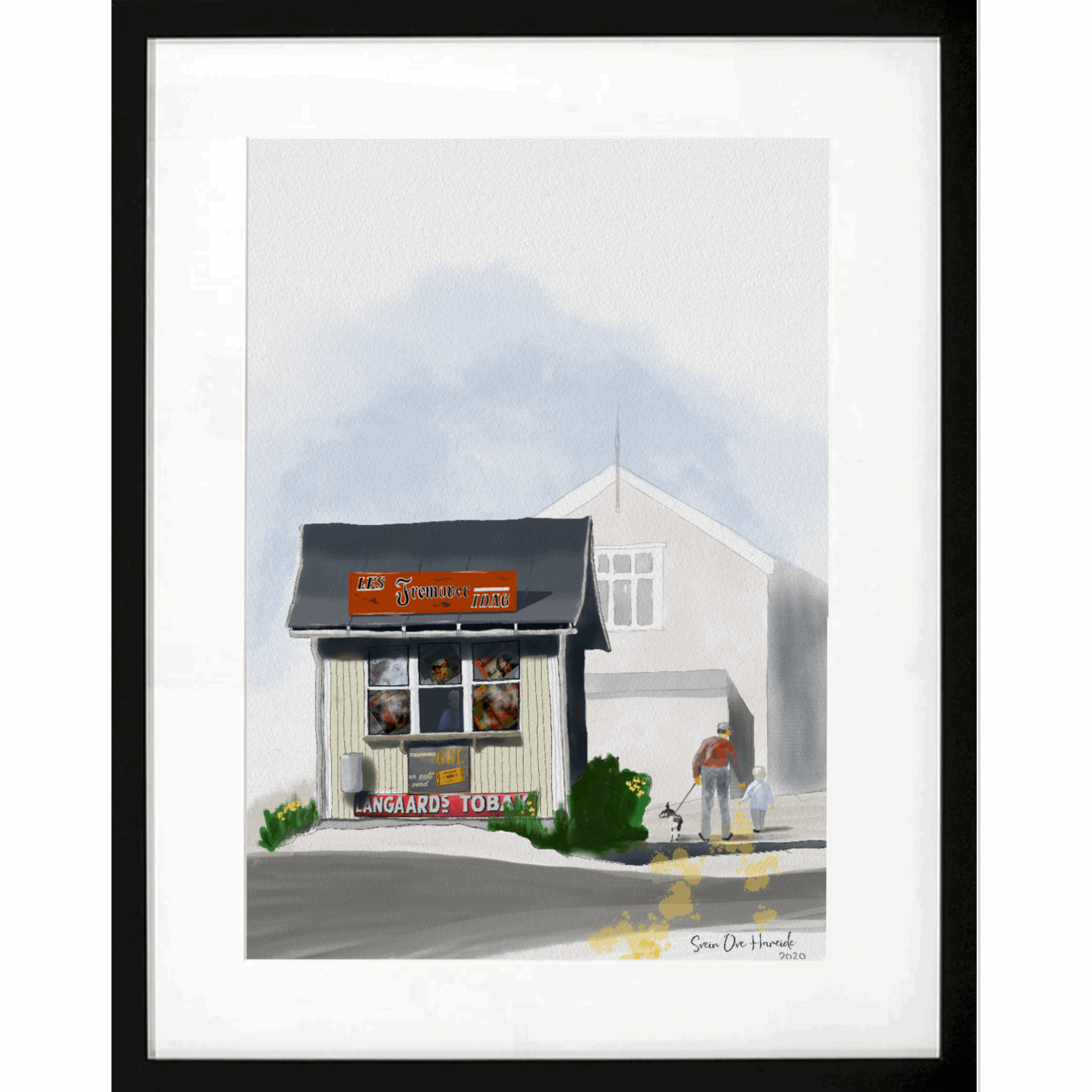 Groth-kiosken – Historisk Narvik kunstprint - HareideART