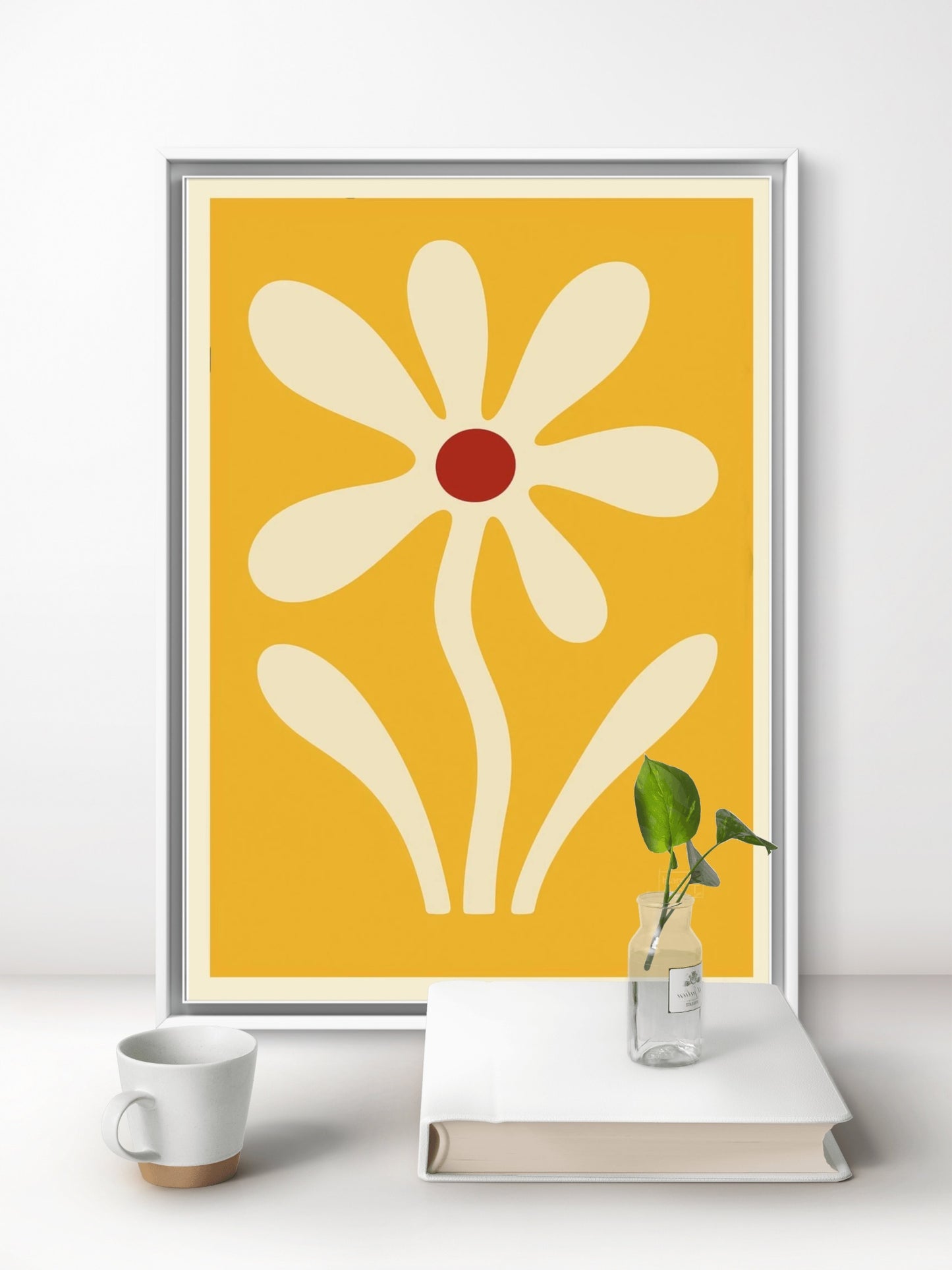 Gul Solblomst – Varm Botanisk Kunsttrykk - HareideART